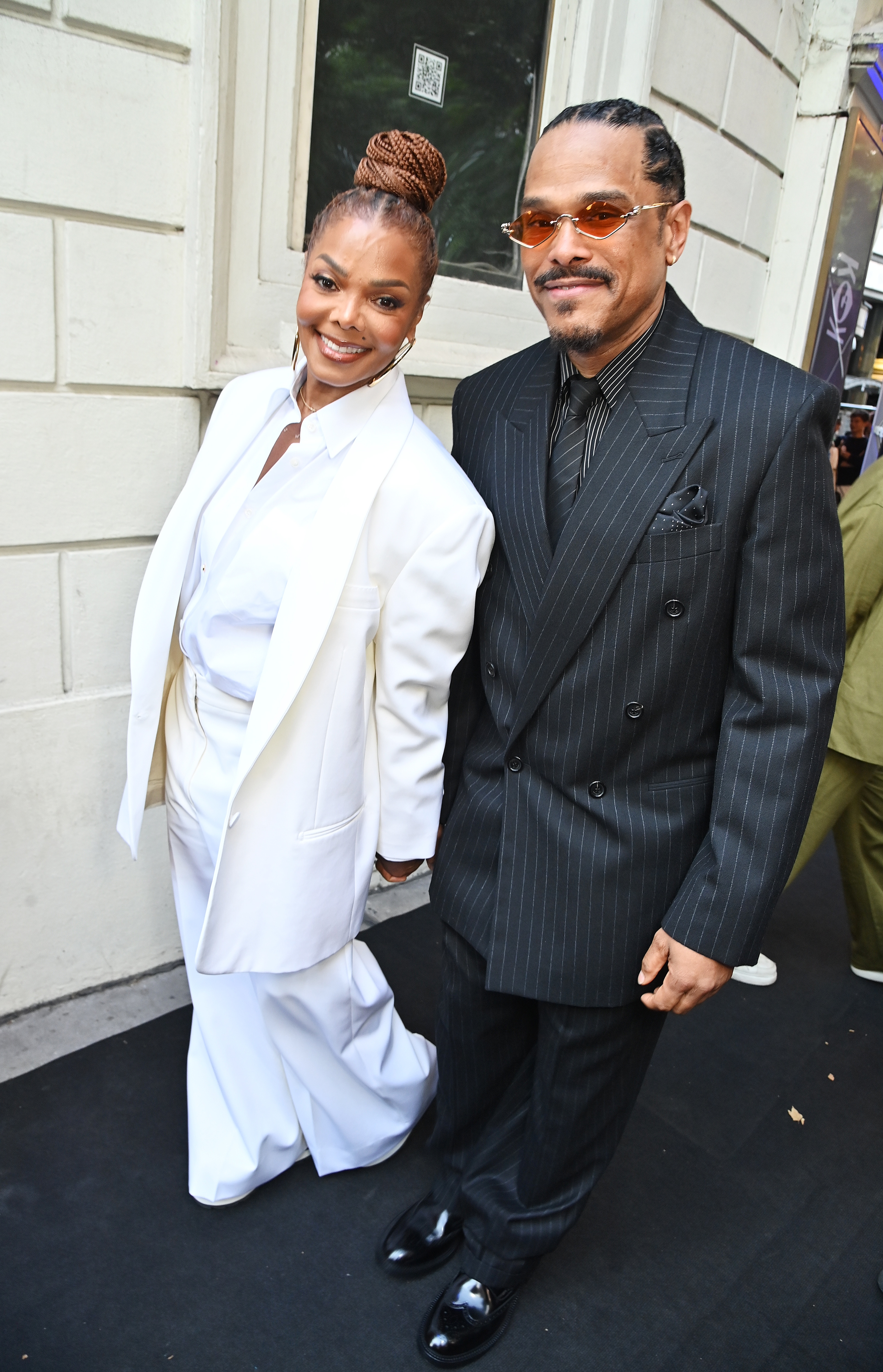 Janet Jackson and Maxwell attend the 1500th performance of "Cabaret At The Kit Kat Club" on July 7, 2025, in London, England. | Source: Getty Images