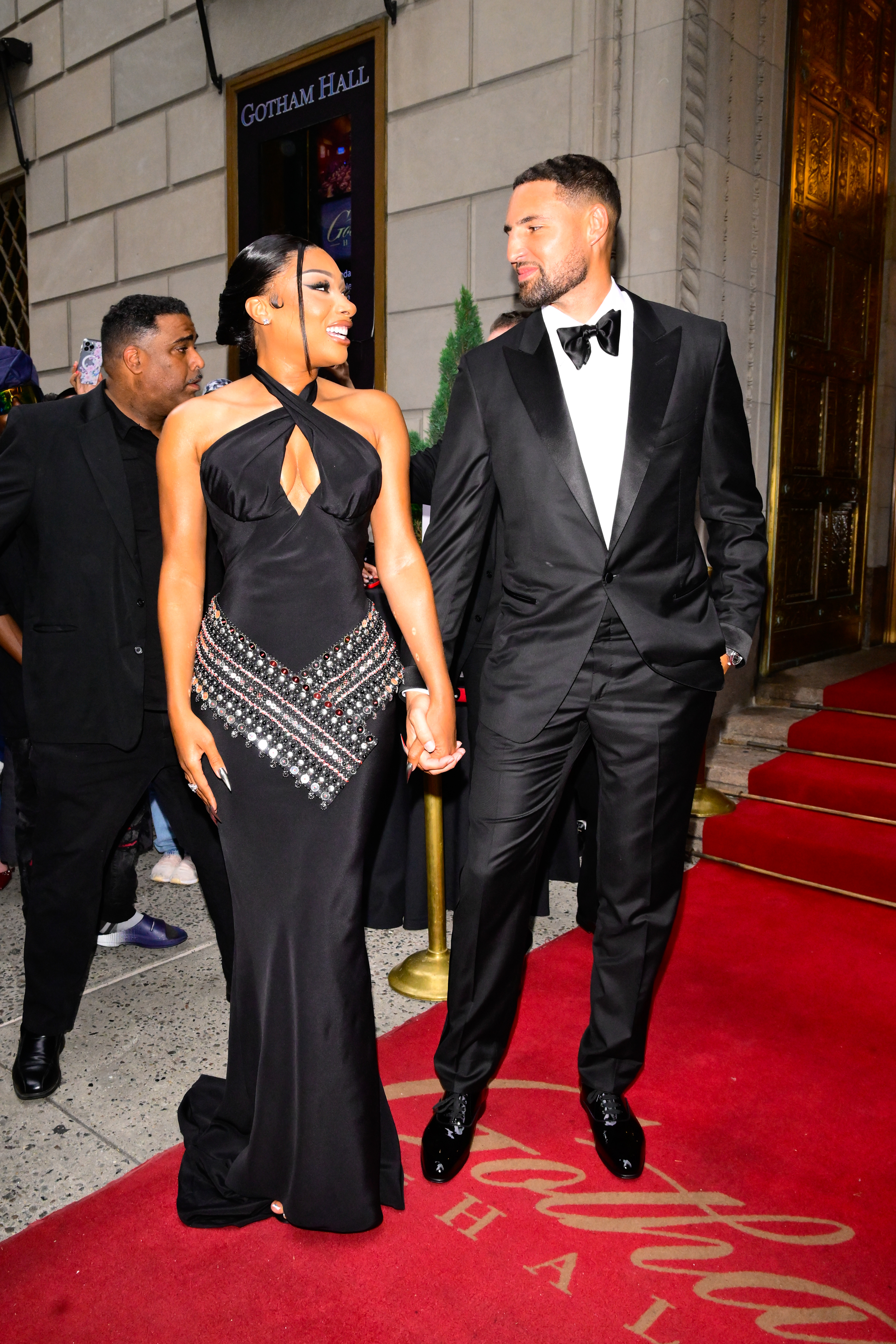 Klay Thompson and Megan Thee Stallion attend Megan Thee Stallion's Pete & Thomas Foundation Gala at Gotham Hall on July 16, 2025, in New York City. | Source: Getty Images