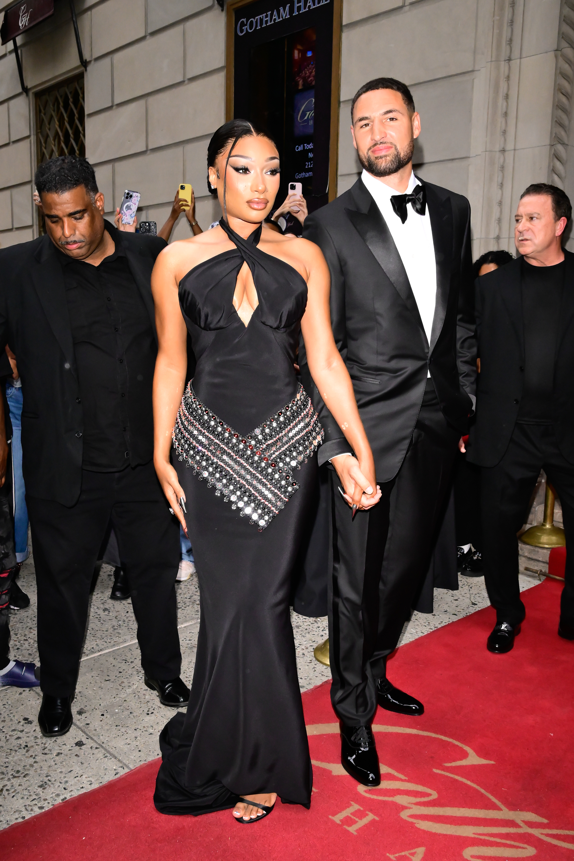Klay Thompson and Megan Thee Stallion attend Megan Thee Stallion's Pete & Thomas Foundation Gala at Gotham Hall on July 16, 2025, in New York City. | Source: Getty Images