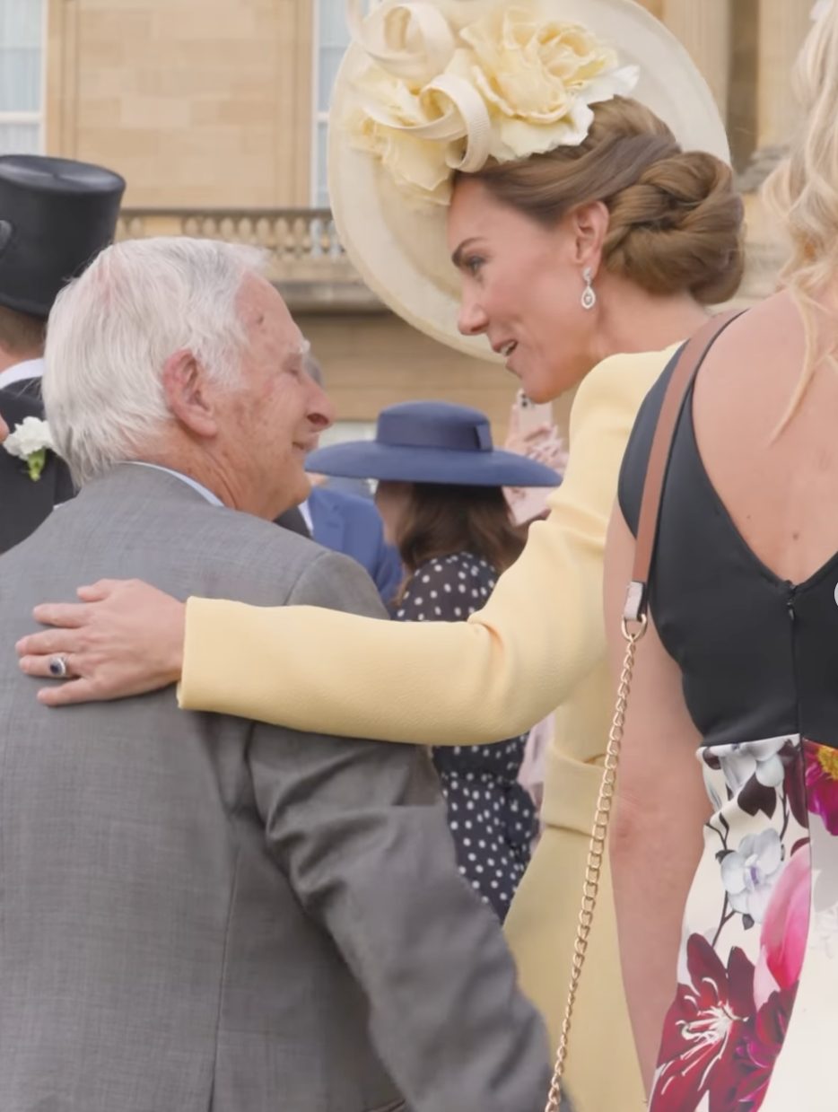 Princess Catherine warmly speaks to Steven Frank at the garden party on May 20, 2025 | Source: Instagram/princeandprincessofwales