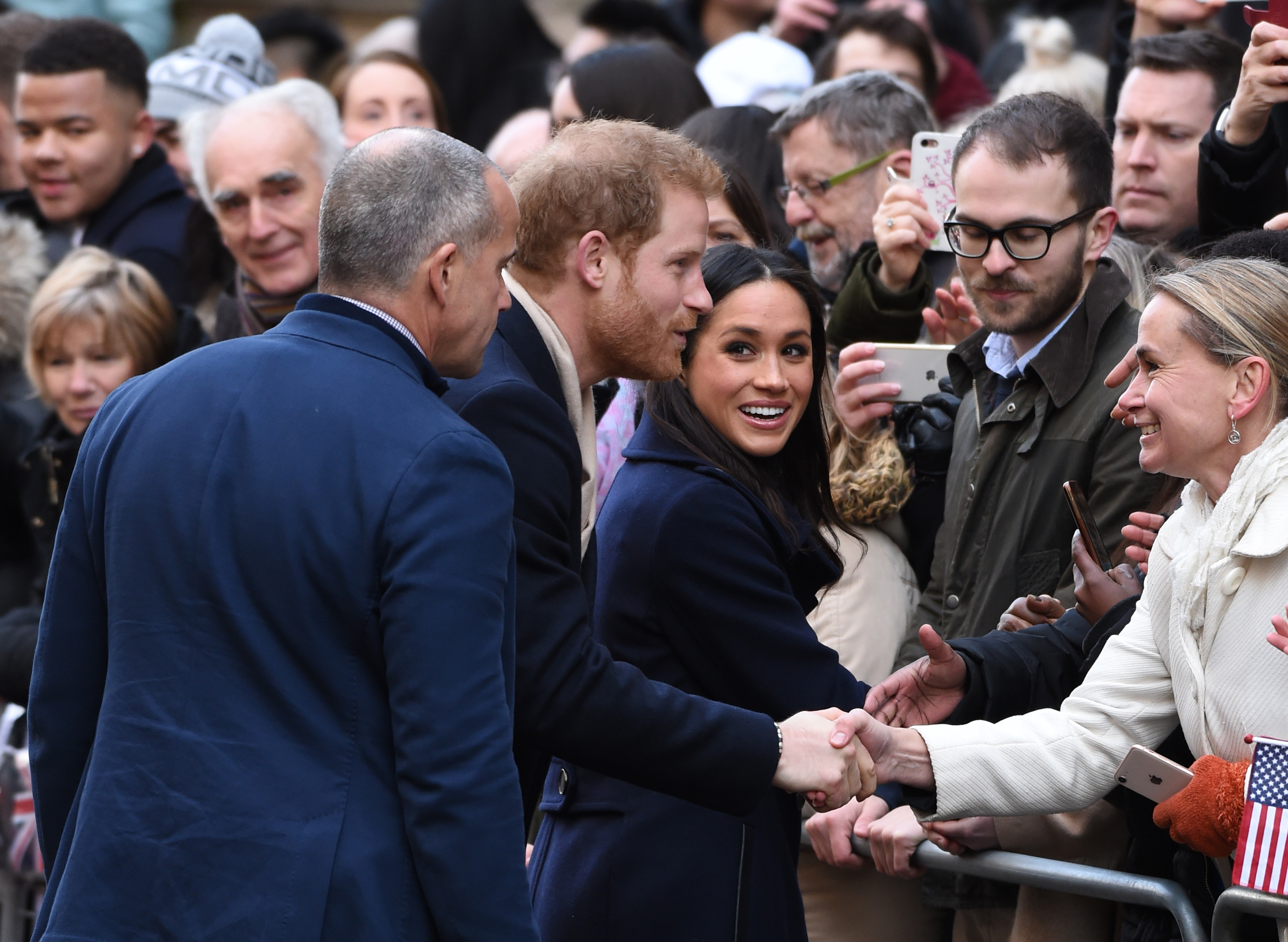Prince Harry and Meghan Markle are photographed having their first 'Royal Engagement' on December 1, 2017, during a visit to Nottingham, England. | Source: Getty Images
