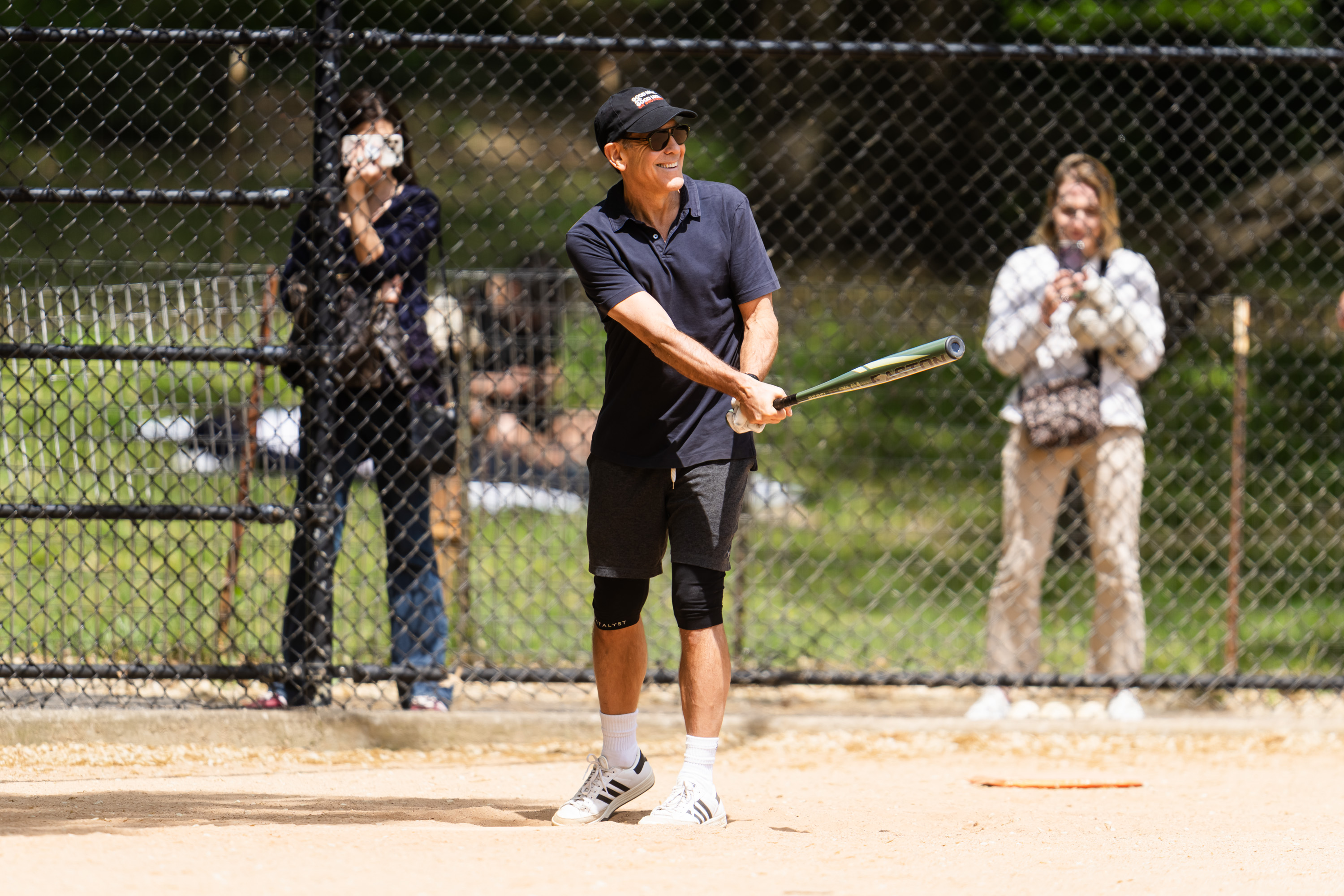 George Clooney is seen playing softball in Central Park on May 1, 2025, in New York City. | Source: Getty Images