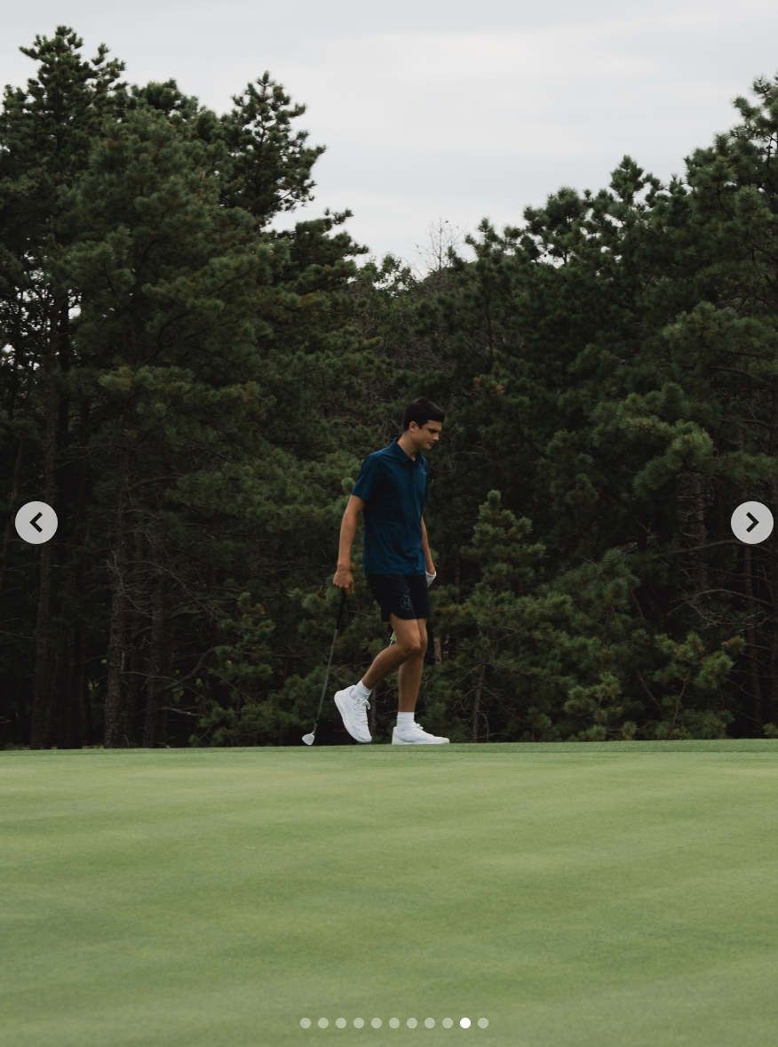 Jack Moynahan as he plays golf with his dad, Tom Brady, posted on August 20, 2025. | Source: Instagram/tombrady