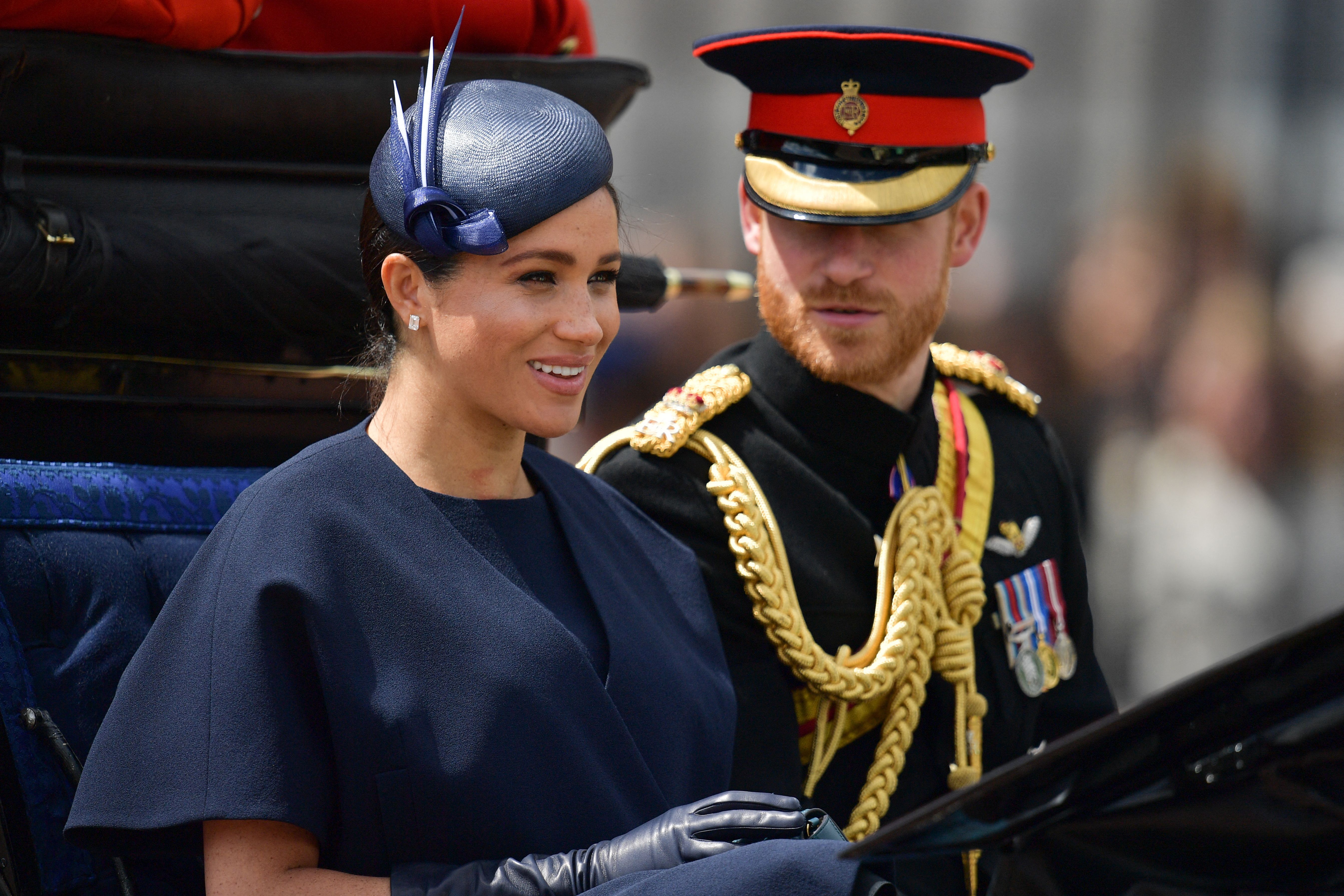 Meghan, Duchess of Sussex and Prince Harry, Duke of Sussex return to Buckingham Palace after the Queen's Birthday Parade, "Trooping the Colour," in London on June 8, 2019. | Source: Getty Images