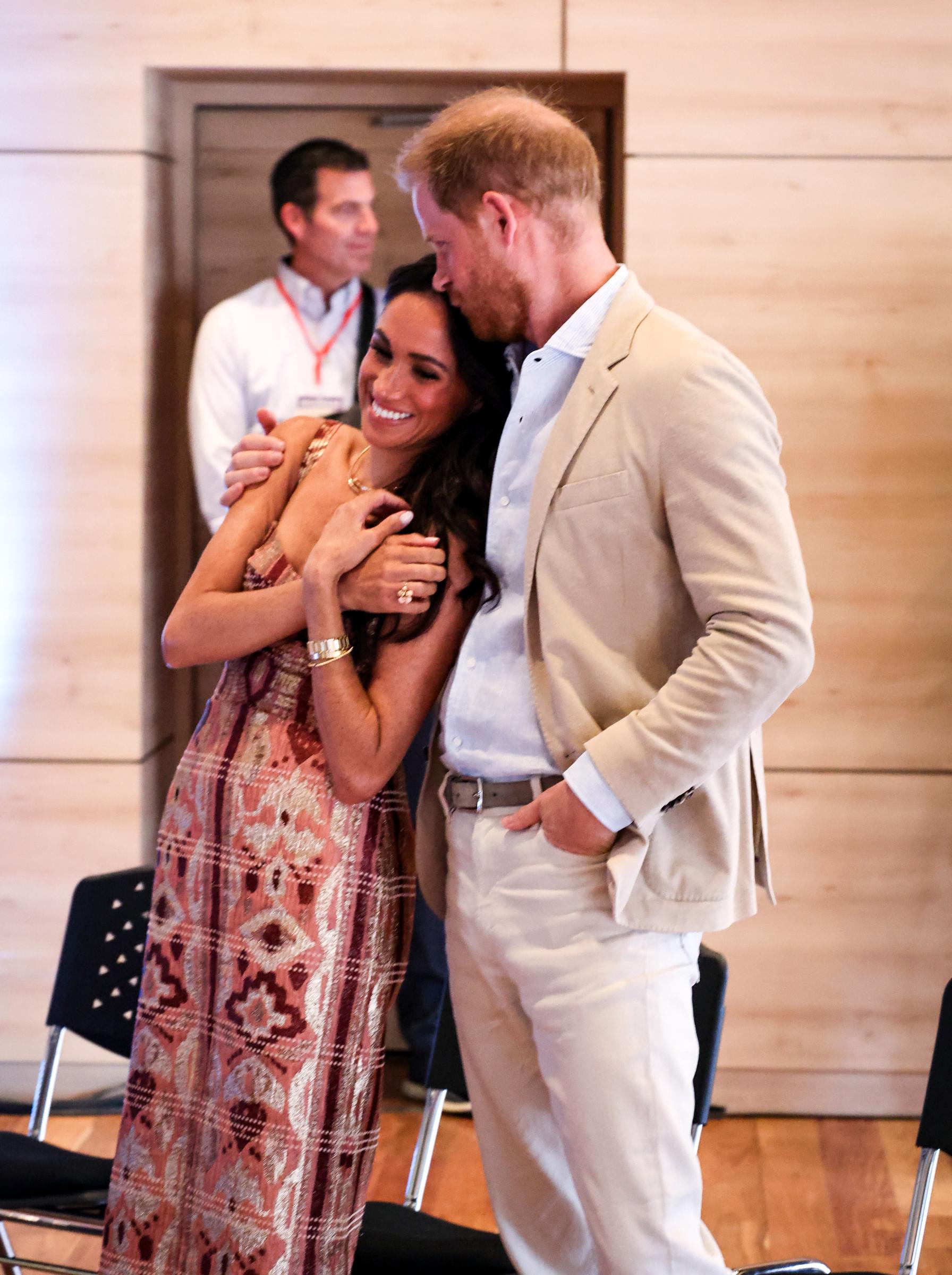 Meghan Markle and Prince Harry visit Centro Nacional de las Artes Delia Zapata in Bogota, Colombia, on August 15, 2024 | Source: Getty Images