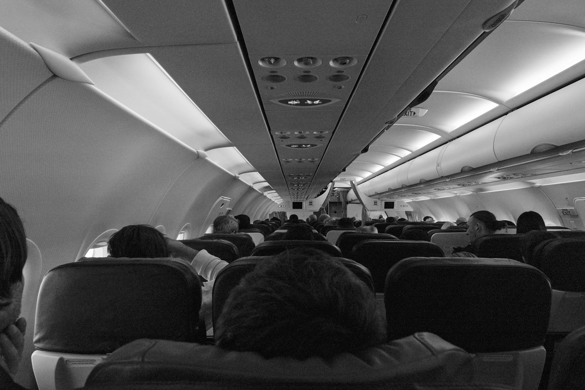 Passengers on an airplane | Source: Pexels