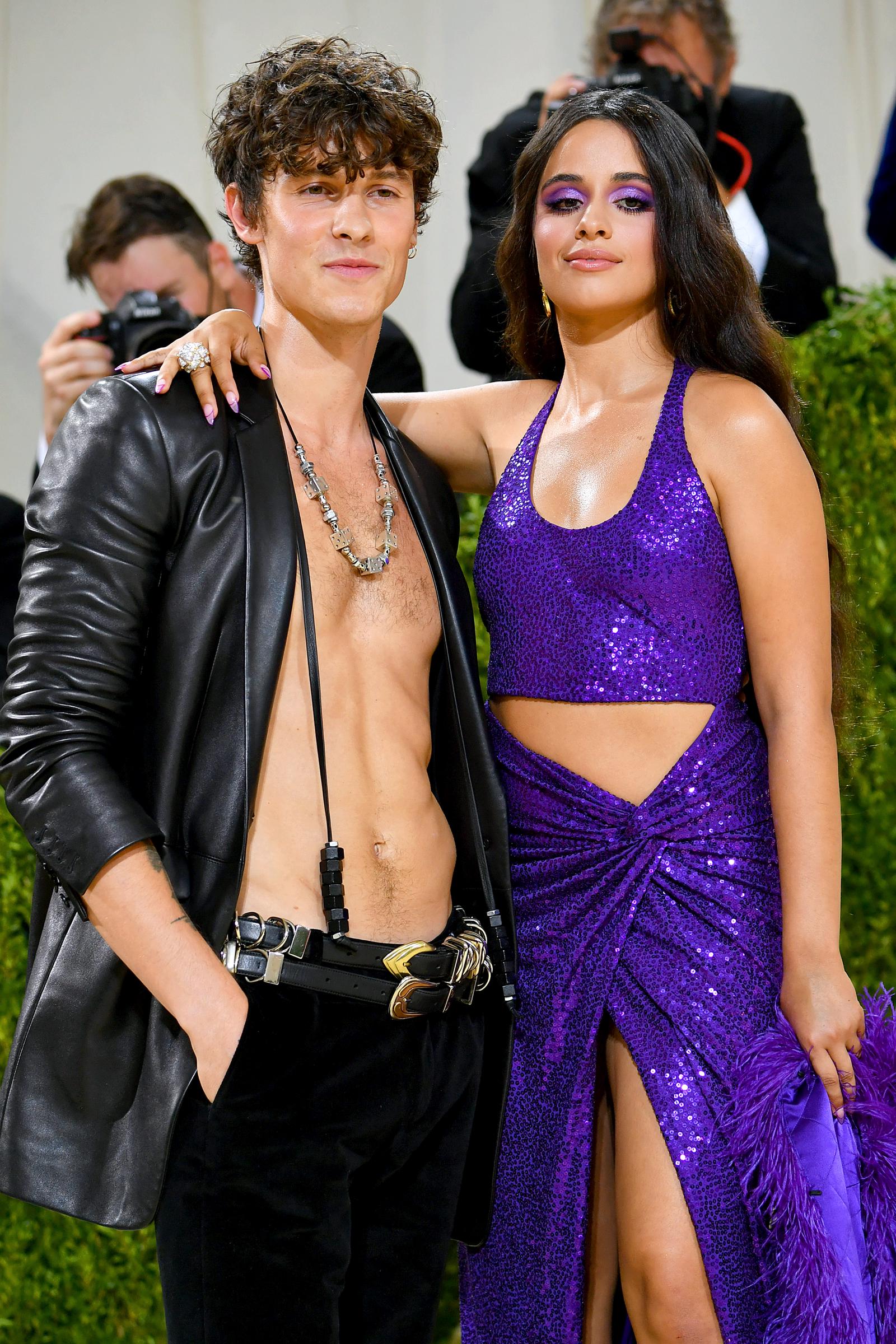 Shawn Mendes and Camila Cabello attend The 2021 Met Gala Celebrating In America: A Lexicon Of Fashion at Metropolitan Museum of Art on September 13 in New York City. | Source: Getty Images