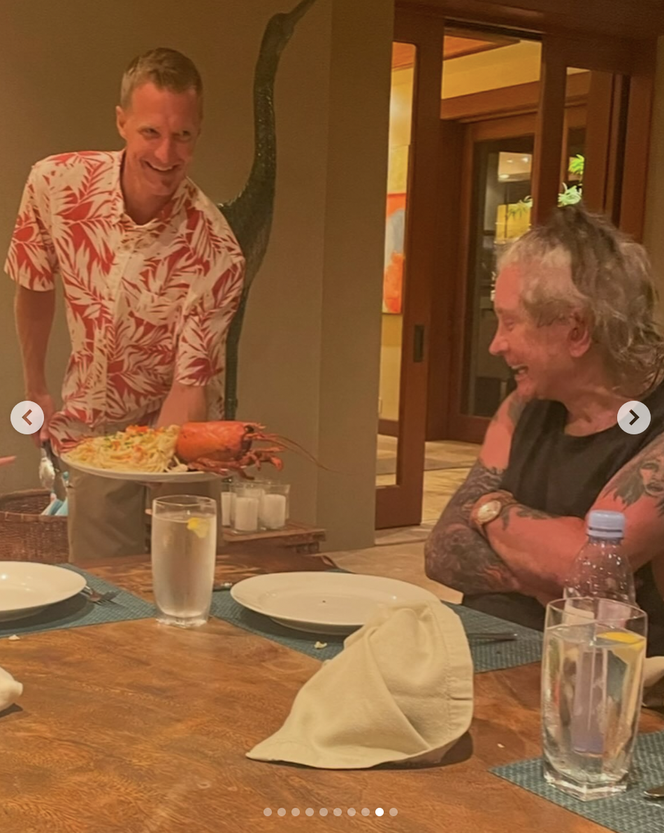 Ozzy Osbourne, smiling at a plate of lobster, posted on August 3, 2025. | Source: Instagram/areeosbourne