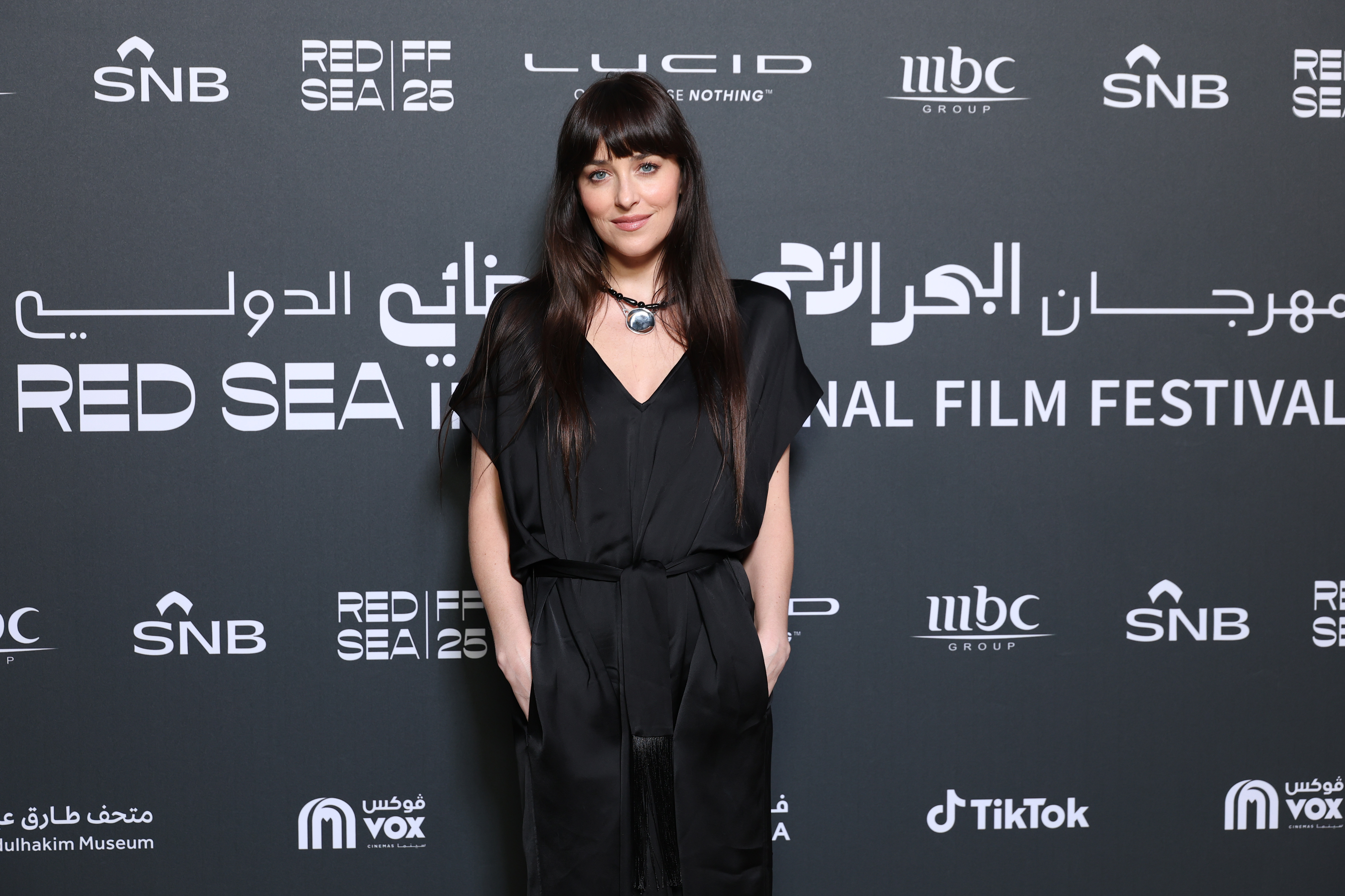 Dakota Johnson attends the In Conversation with Dakota Johnson during the Red Sea International Film Festival 2025 on December 05, 2025 in Jeddah, Saudi Arabia. | Source: Getty Images