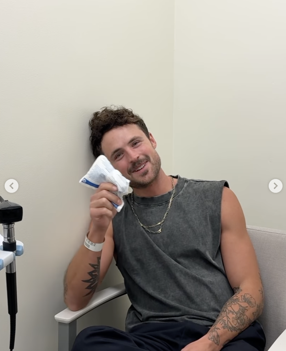 Dylan Efron at the hospital, posted on October 26, 2025. | Source: Instagram/dylanefron