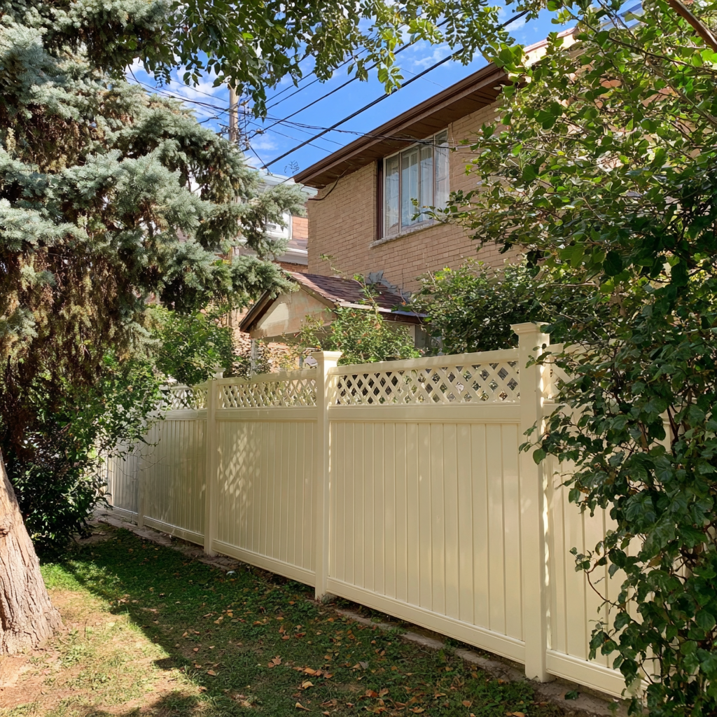 A fence separating two homes | Source: Midjourney