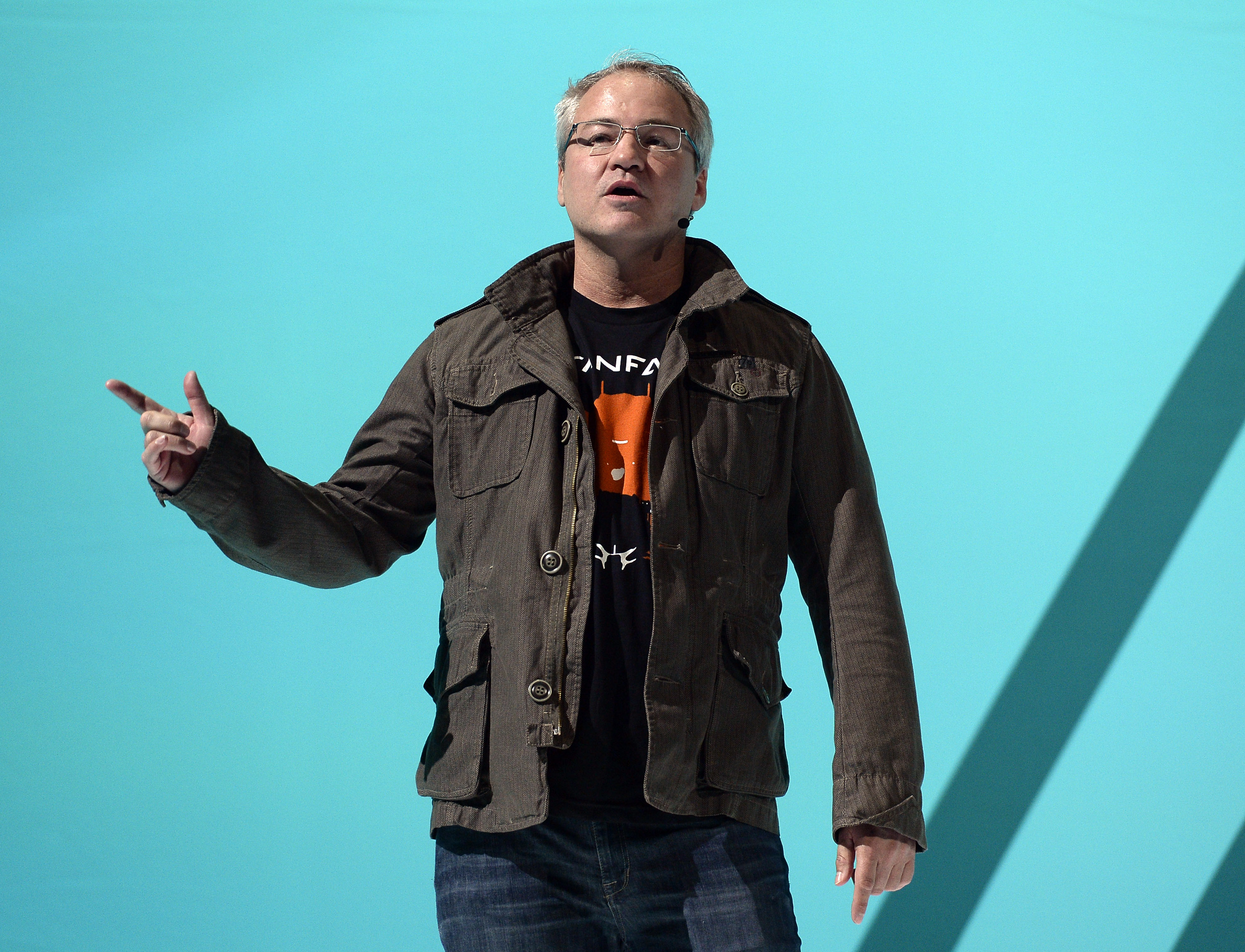 Vince Zampella, CEO of Respawn Entertainment, introduces the video game "Titanfall 2" during Electronics Arts news conference on June 12, 2016 in Los Angeles, California. | Source: Getty Images