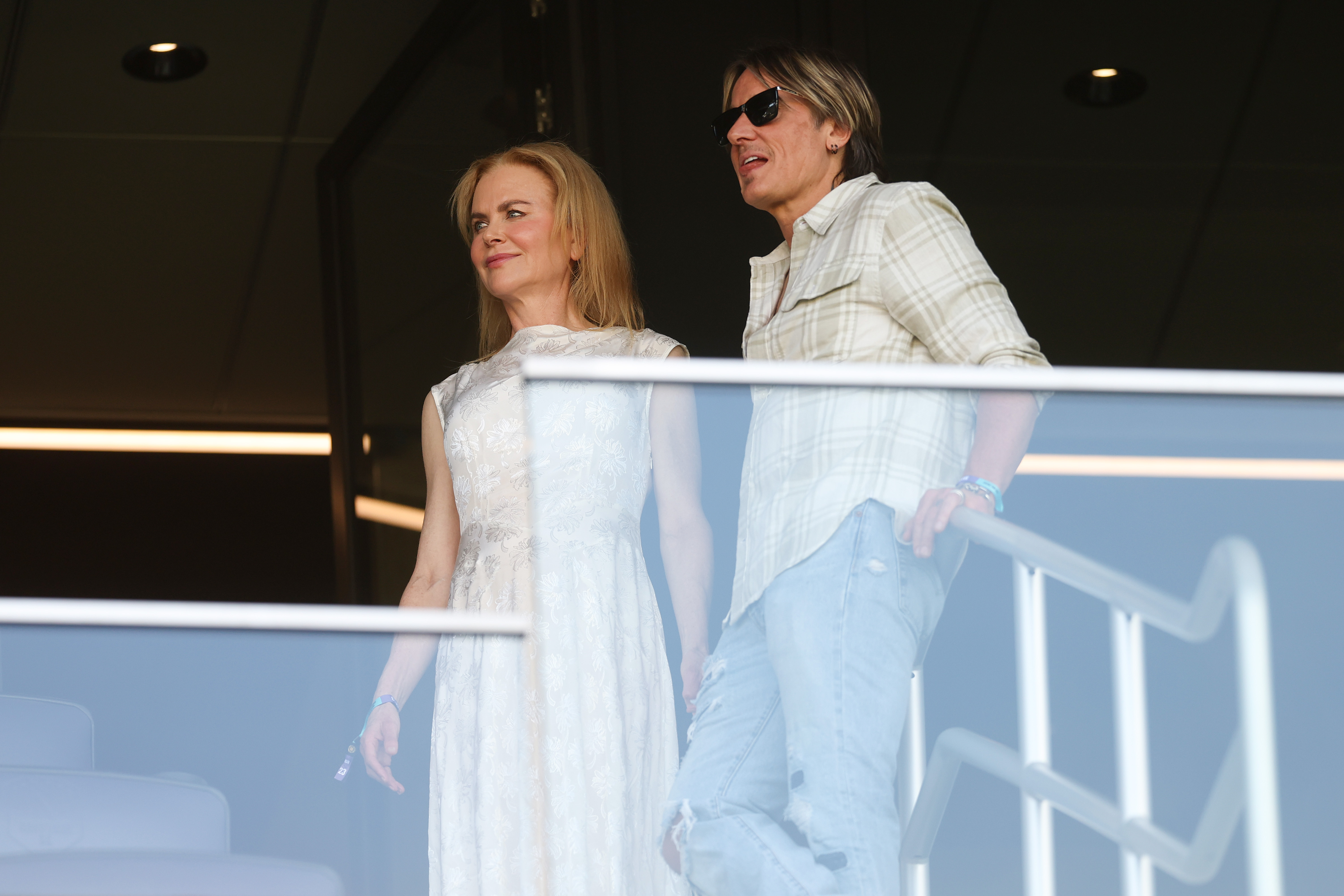 Nicole Kidman and Keith Urban look on during the FIFA Club World Cup 2025 group D match between Los Angeles Football Club and Esperance de Tunis at GEODIS Park on June 20, 2025, in Nashville, Tennessee. | Source: Getty Images
