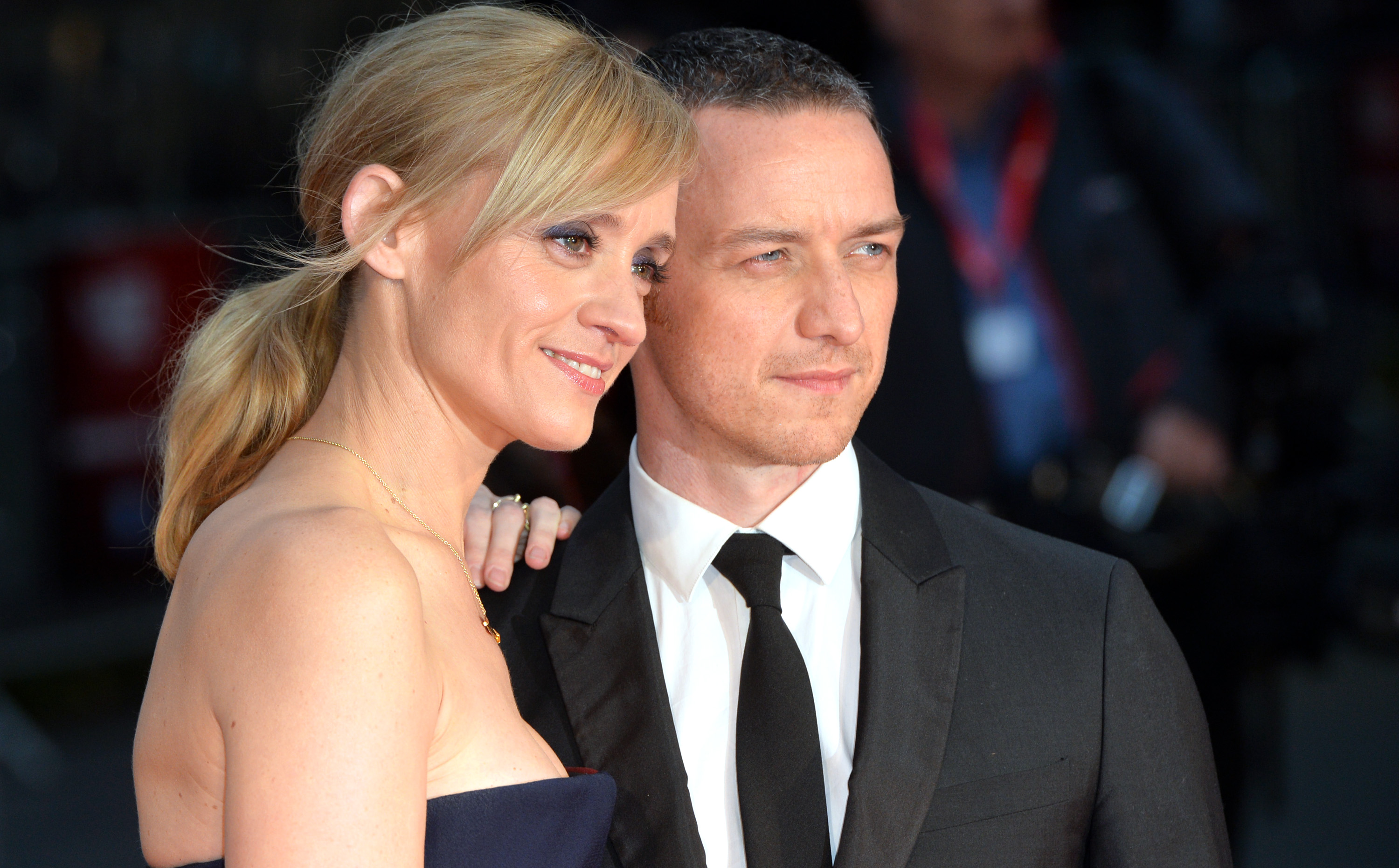 Anne-Marie Duff and James McAvoy attend a screening of "Suffragette" on the opening night of the BFI London Film Festival at Odeon Leicester Square on October 7, 2015 in London, England. | Source: Getty Images