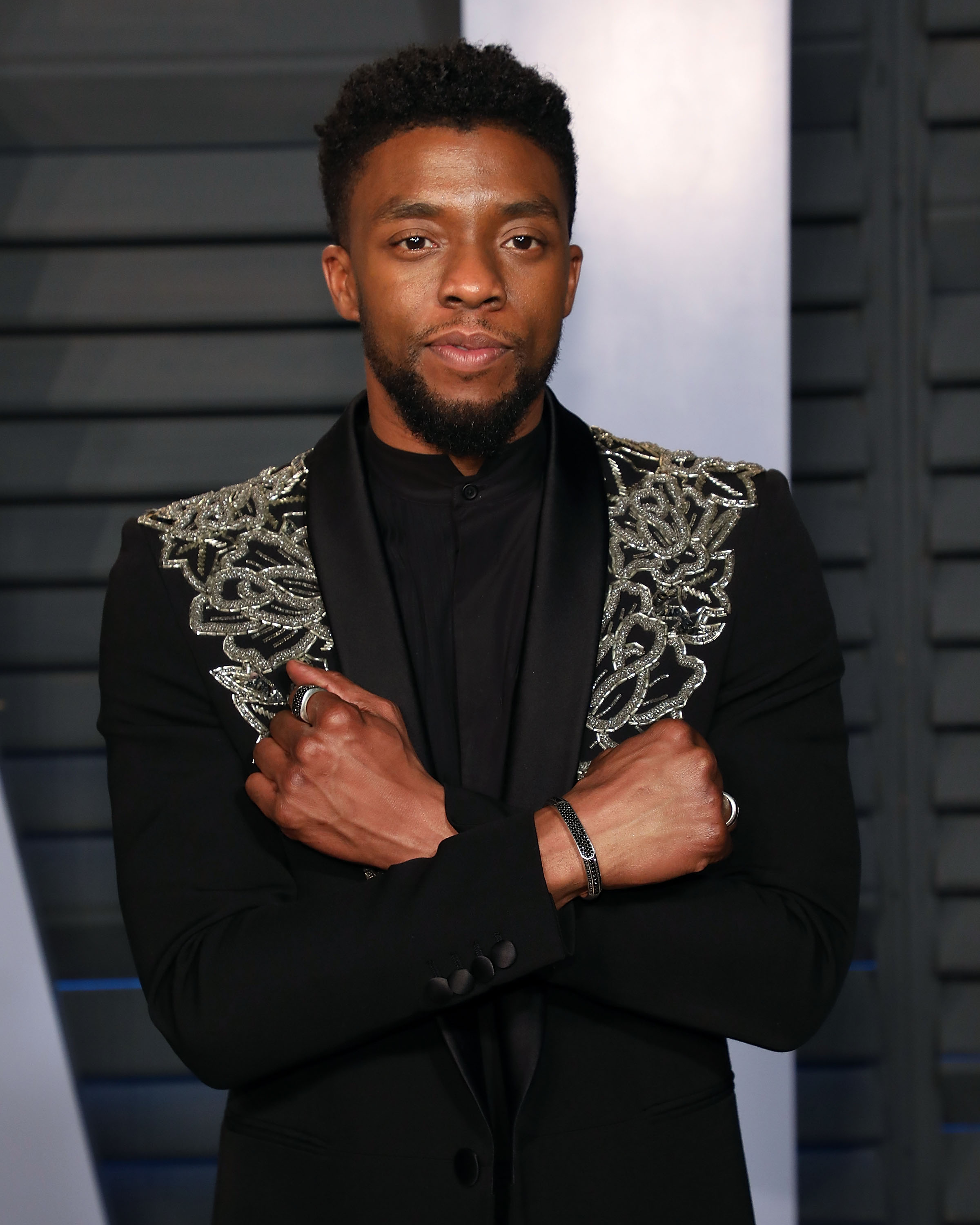 Chadwick Boseman attends the 2018 Vanity Fair Oscar Party hosted by Radhika Jones at the Wallis Annenberg Center for the Performing Arts on March 4 in Beverly Hills, California. | Source: Getty Images