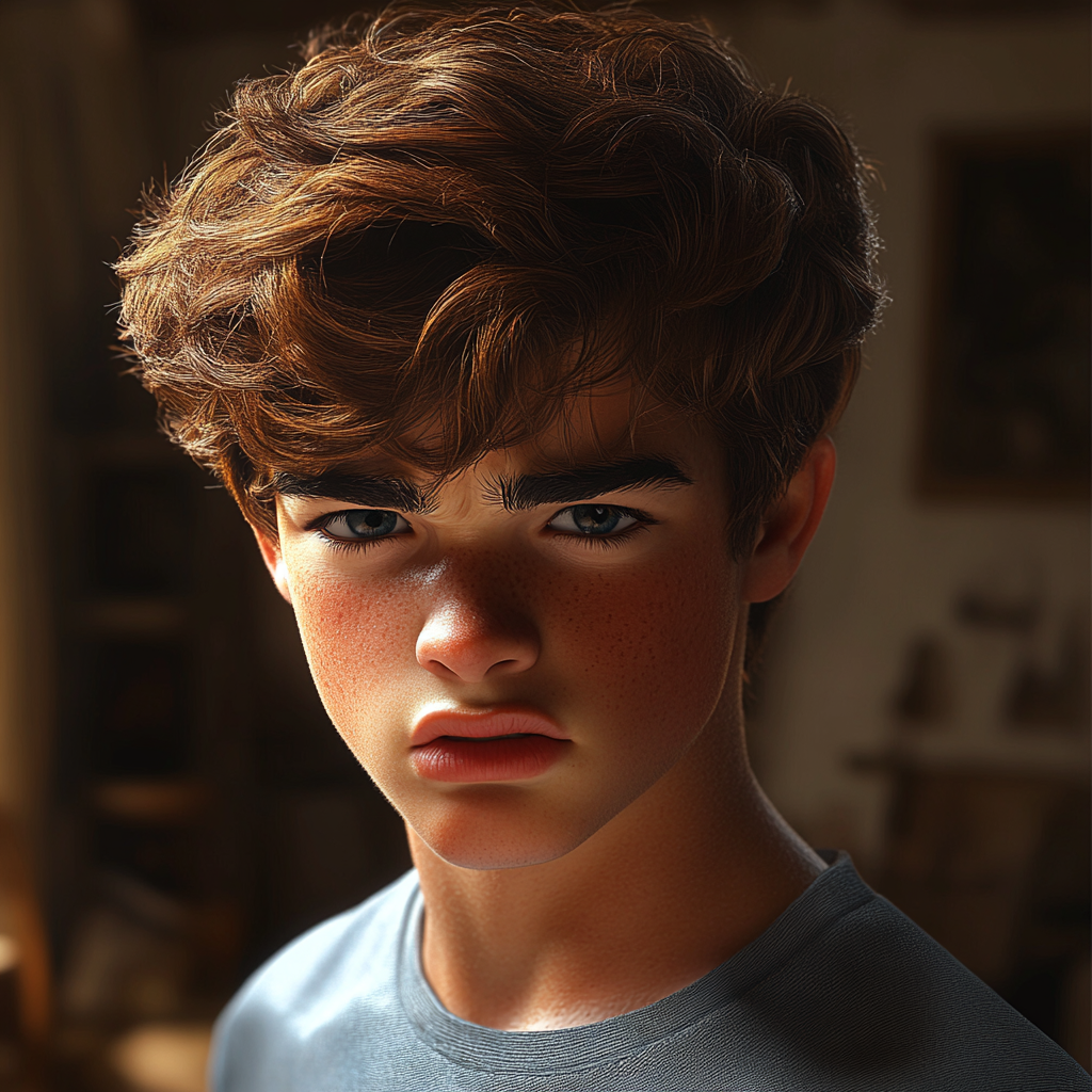 An angry teenage boy | Source: Midjourney