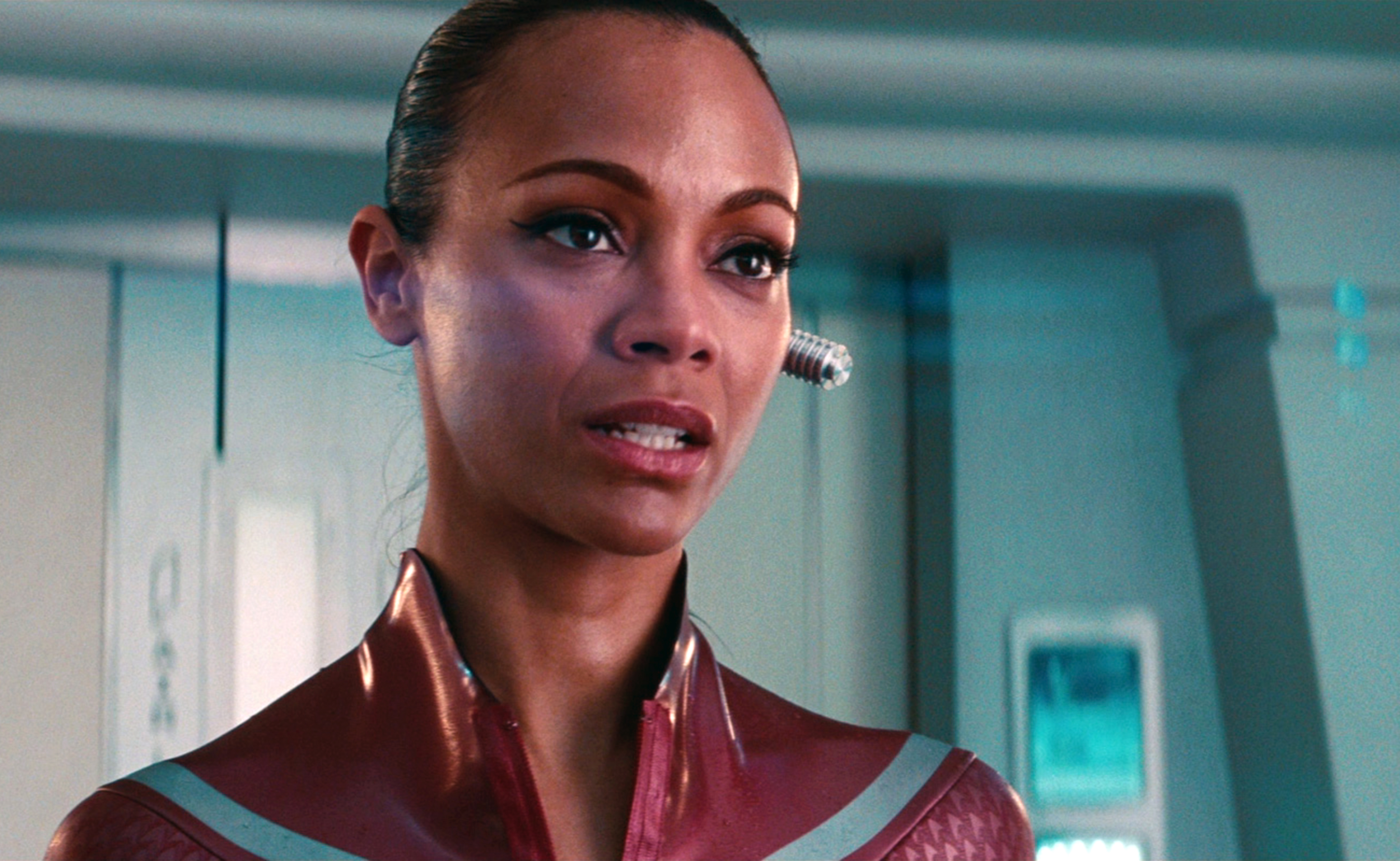 Zoe Saldana as Lieutenant Nyota Uhura in the 2013 movie, "Star Trek: Into Darkness | Source: Getty Images