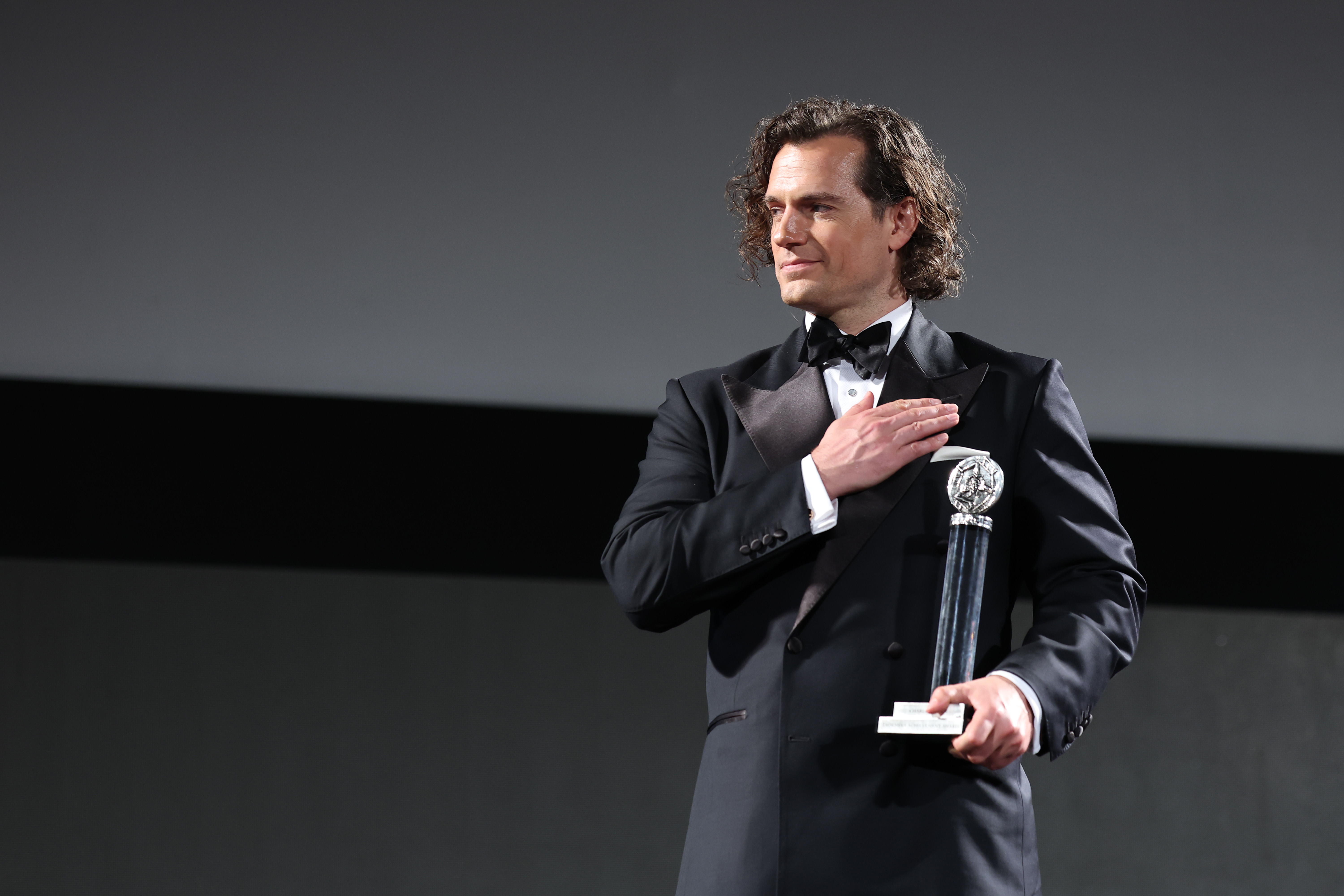 Henry Cavill is seen on stage at the 71st Taormina Film Festival on June 11, 2025 in Taormina, Italy | Source: Getty Images
