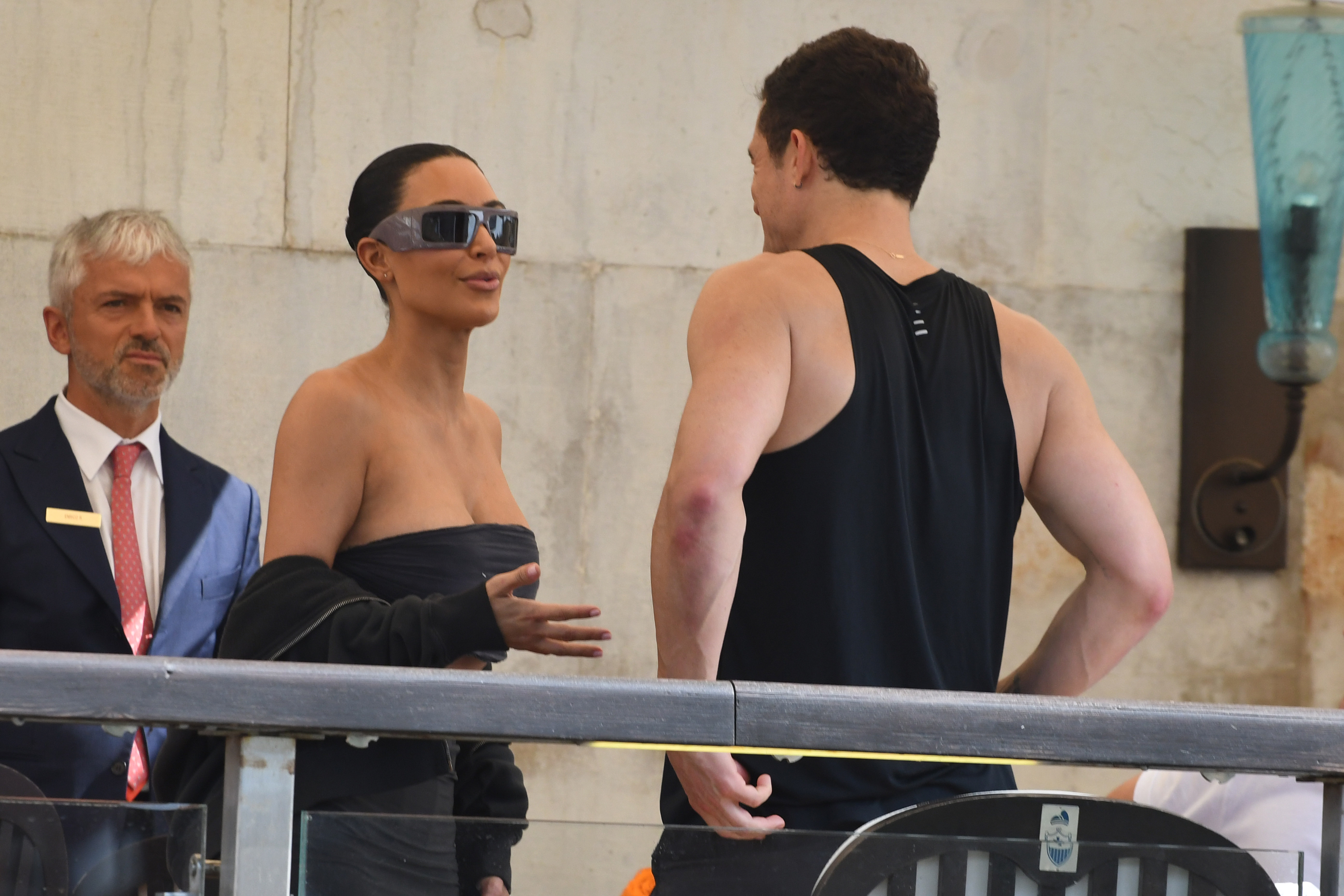 Kim Kardashian and Orlando Bloom ahead of Jeff Bezos and Lauren Sanchez Wedding on June 26, 2025 in Venice, Italy | Source: Getty Images