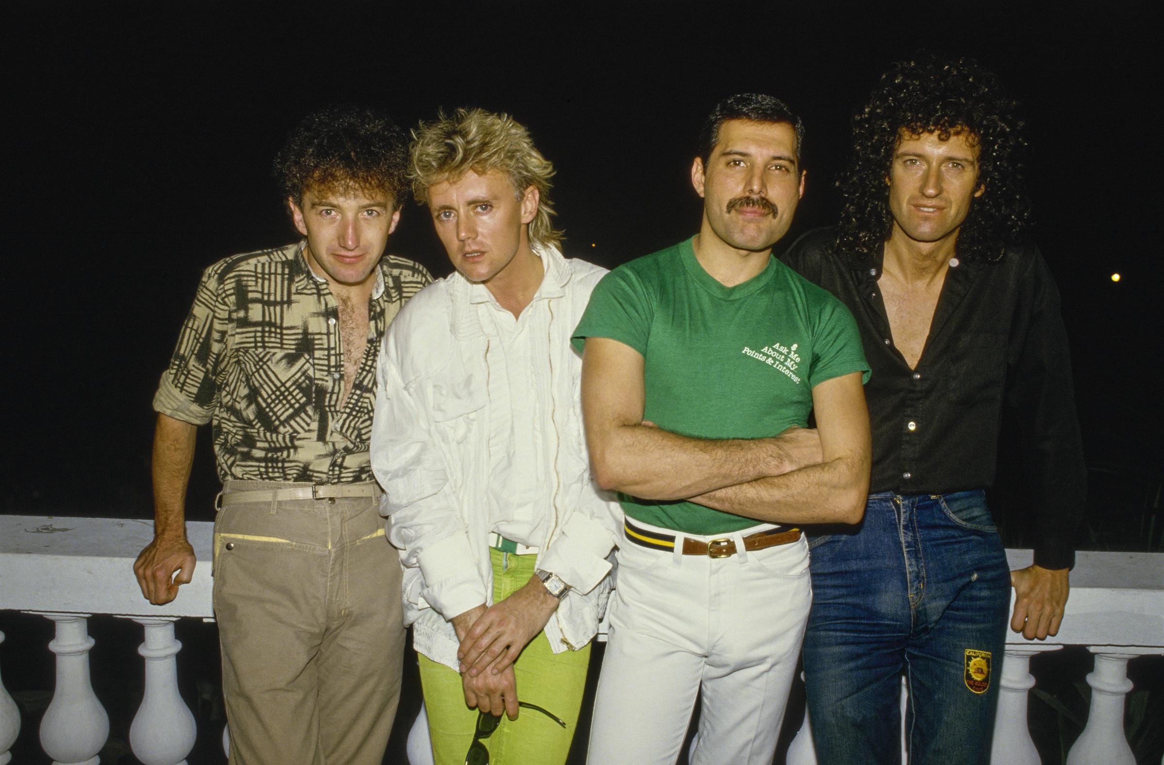 Queen poses ahead of their performance at the Rock on January 11, 1985 in Rio, Brazil. | Source: Getty Images