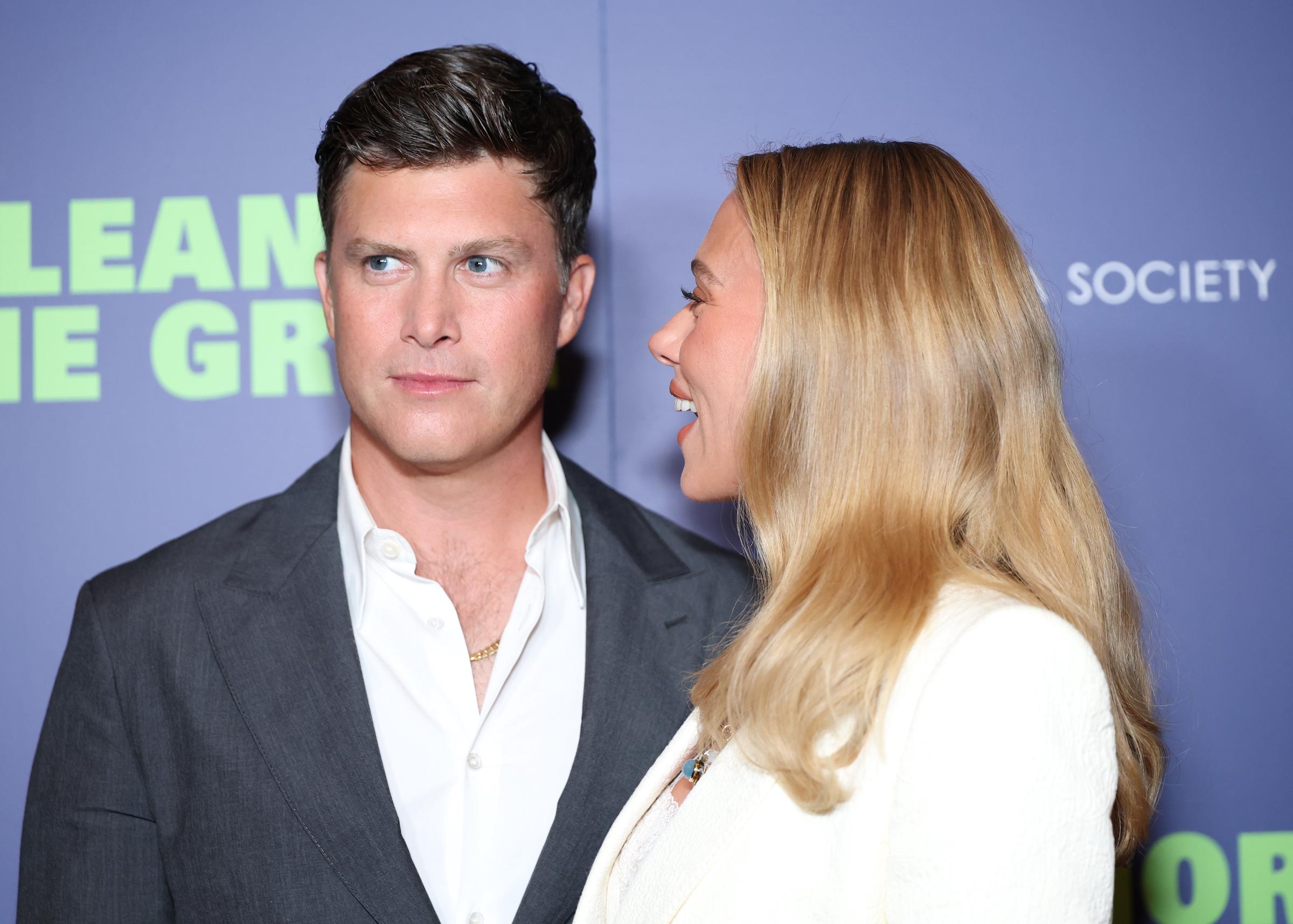 Colin Jost and Scarlett Johansson attend a special screening of "Eleanor the Great" at Village East Cinema on September 24, 2025 in New York City | Source: Getty Images