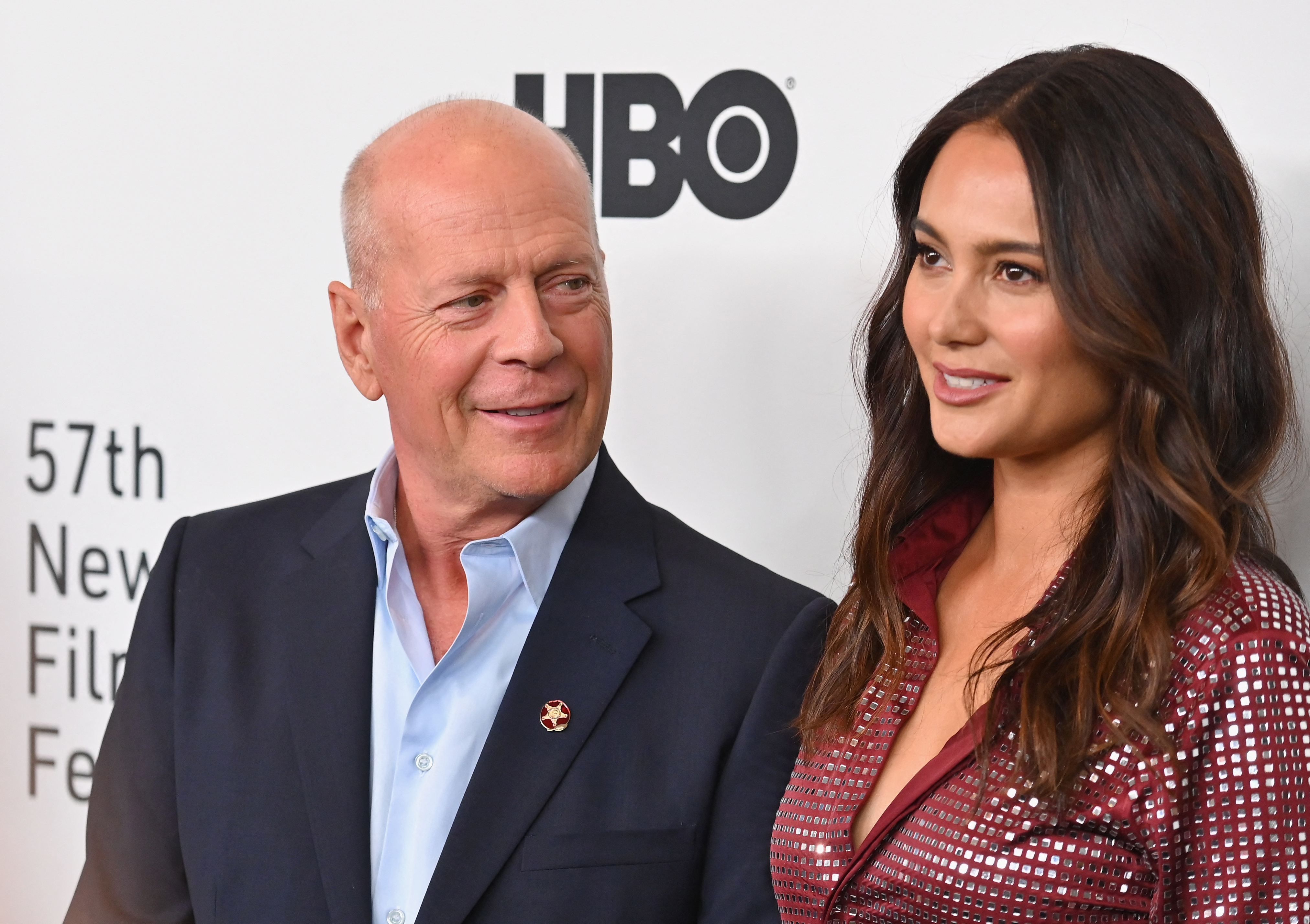 Bruce Willis and Emma Heming Willis attend the premiere of "Motherless Brooklyn" during the 57th New York Film Festival on October 11, 2019 in New York City. | Source: Getty Images