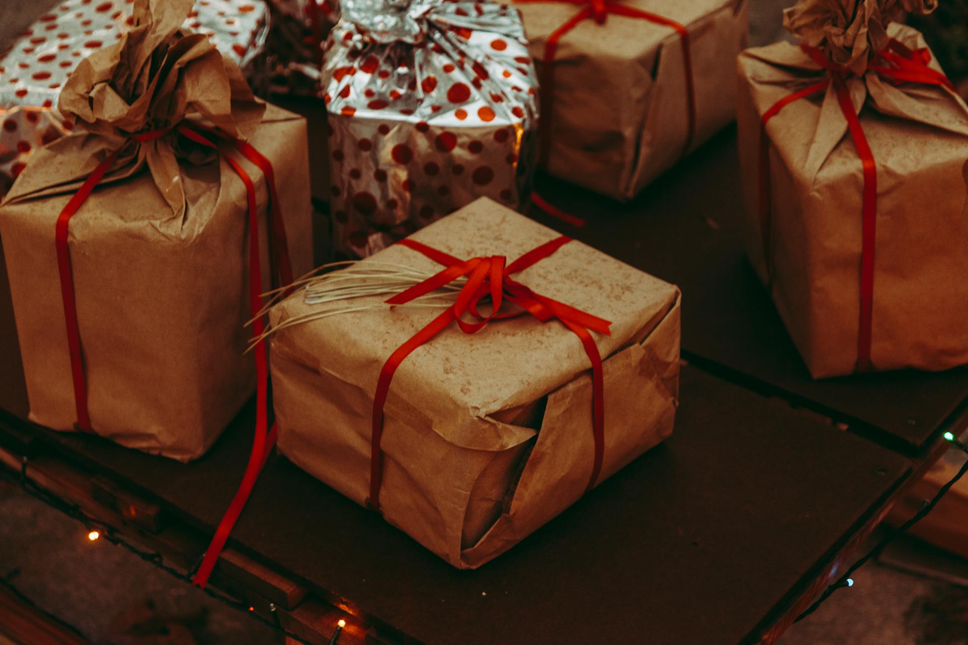 Gift boxes on a table | Source: Pexels