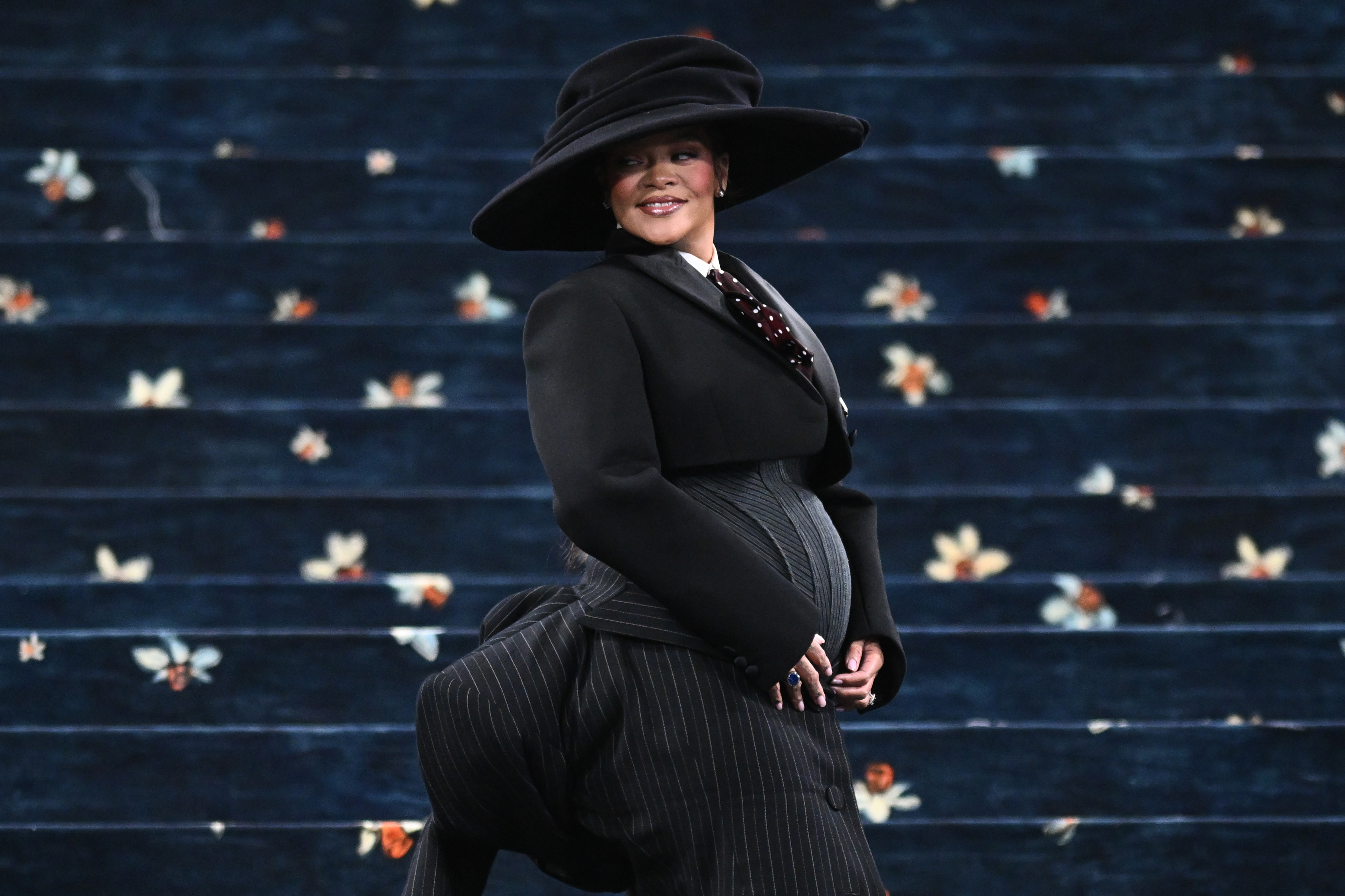 Rihanna is seen at the 2025 Costume Institute Benefit Gala celebrating the opening of the Exhibition "Superfine: Tailoring Black Style" on May 5, 2025 in New York City. | Source: Getty Images