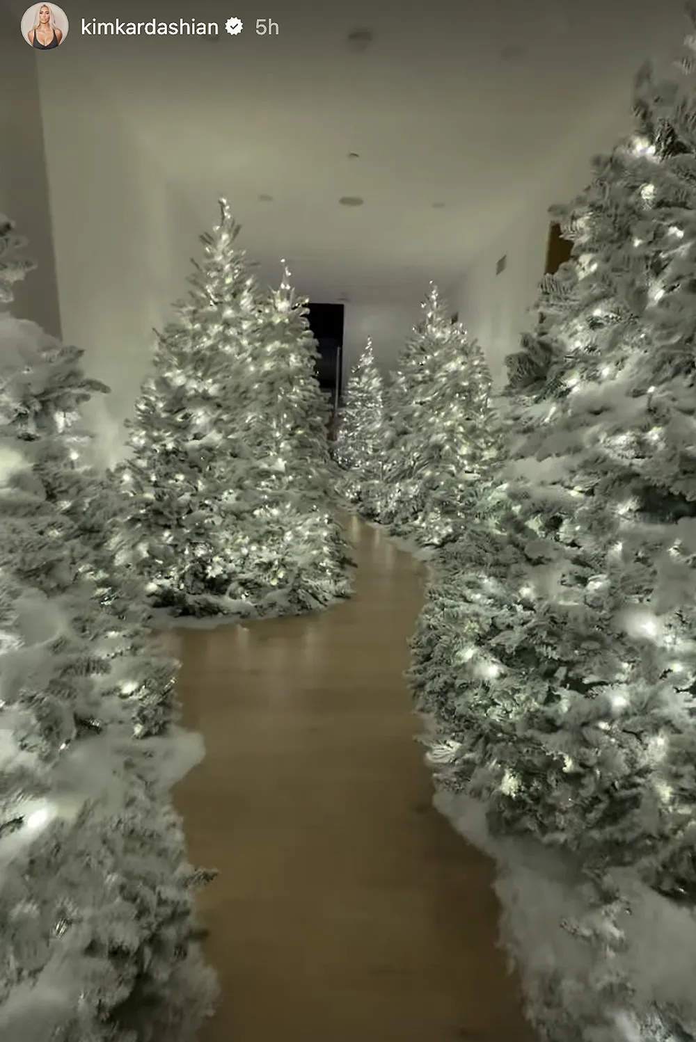 Kim Kardashian's Christmas decor set up at home, posted on her Instagram Stories on December 2, 2025. | Source: Instagram/kimkardashian