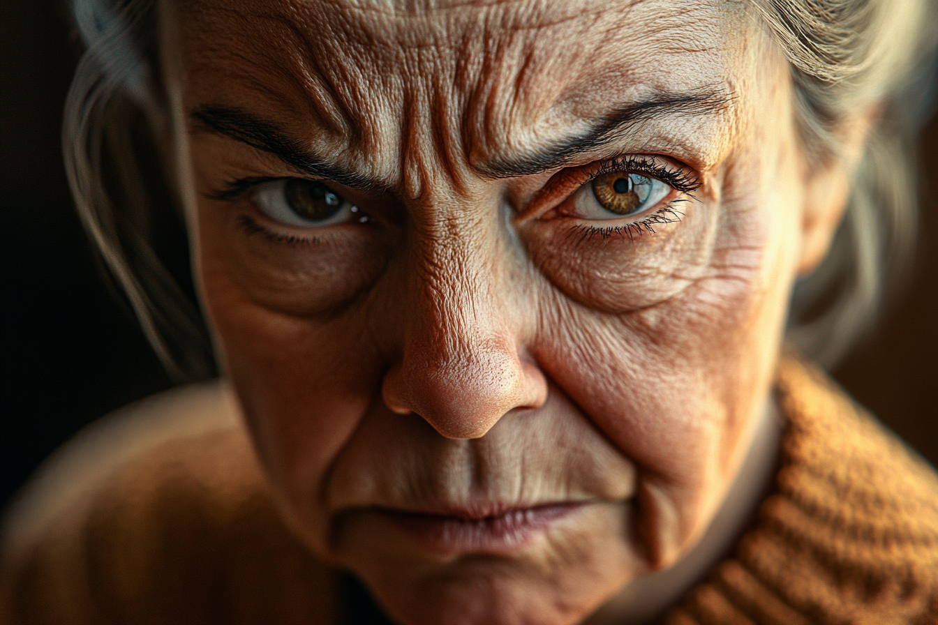 A woman with a grim expression | Source: Midjourney