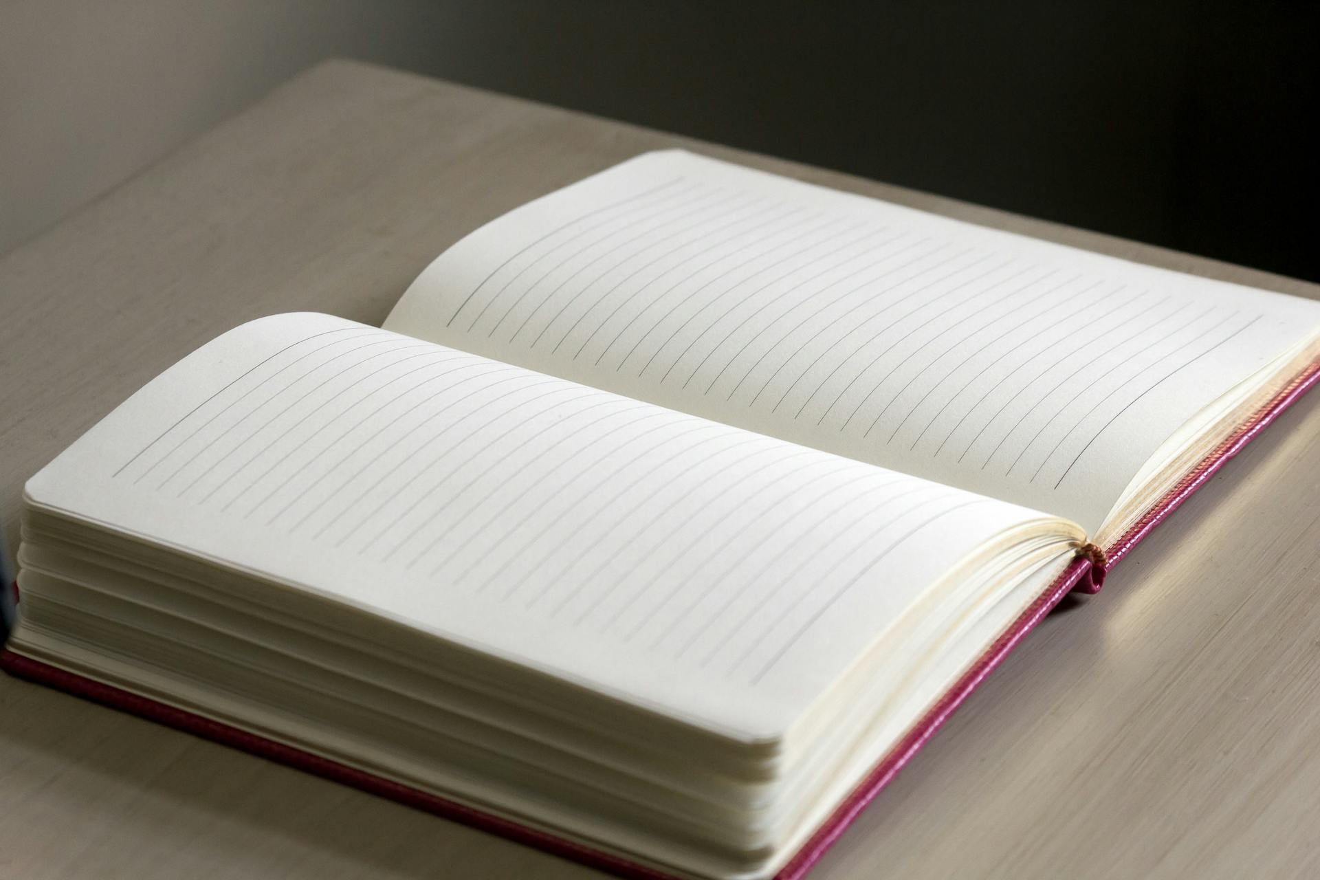An open journal | Source: Pexels