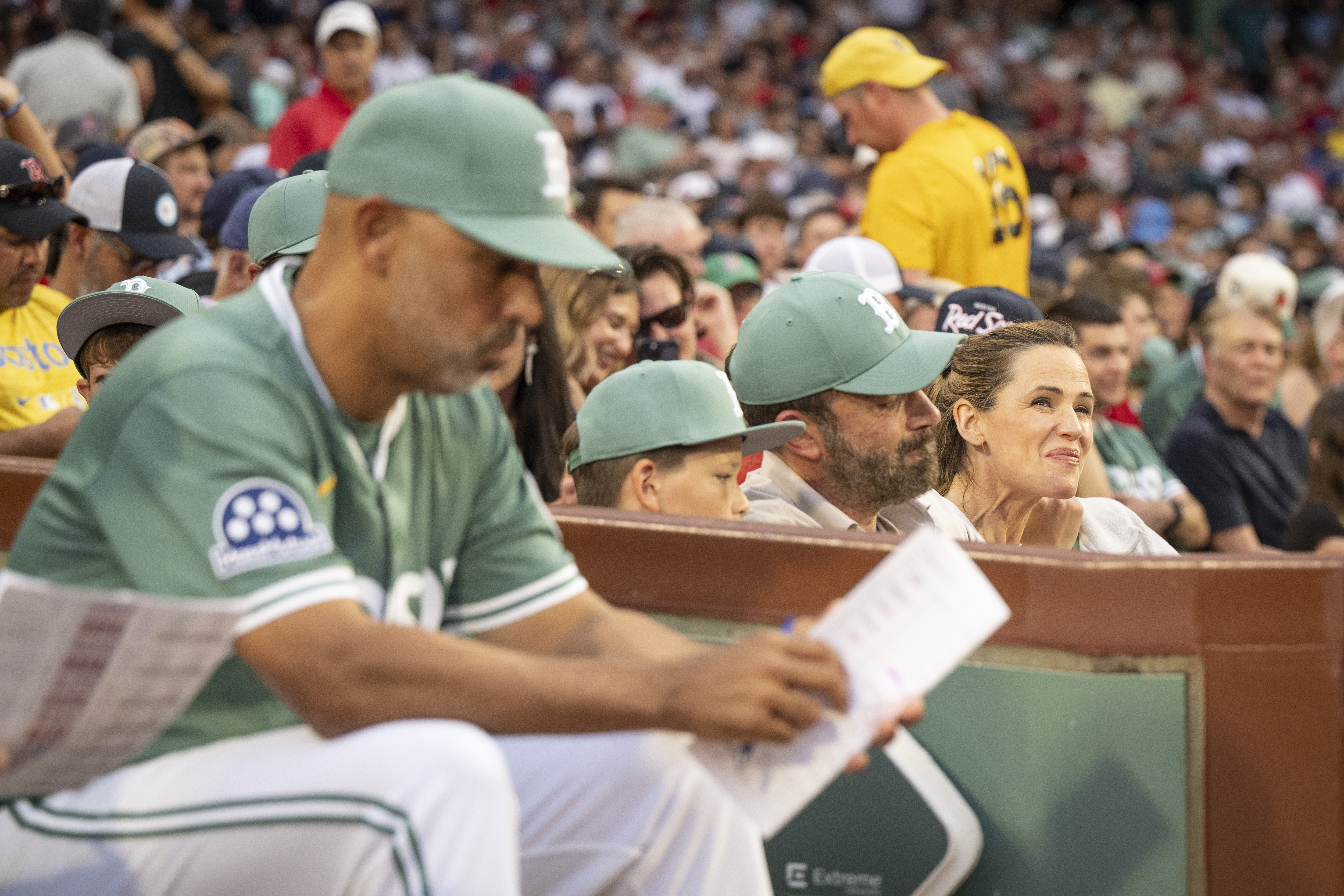Ben Affleck and Jennifer Garner look on during a game between the Tampa Bay Rays and the Boston Red Sox on July 11, 2025 at Fenway Park in Boston, Massachusetts | Source: Getty Images