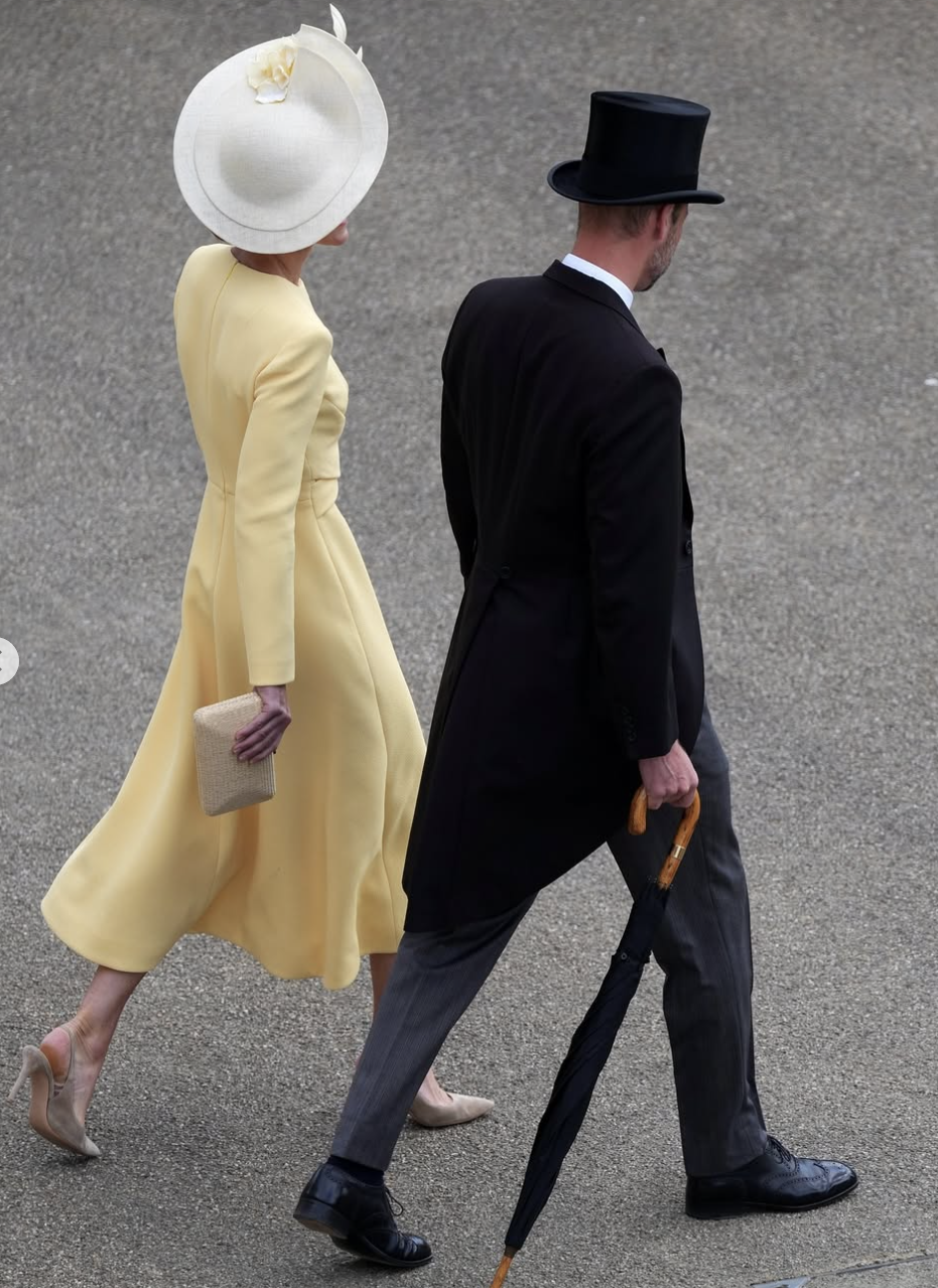 A detailed look at the Prince and Princess of Wales' outfits for the Buckingham Palace garden party on May 20, 2025 | Source: Instagram/theroyalfamily