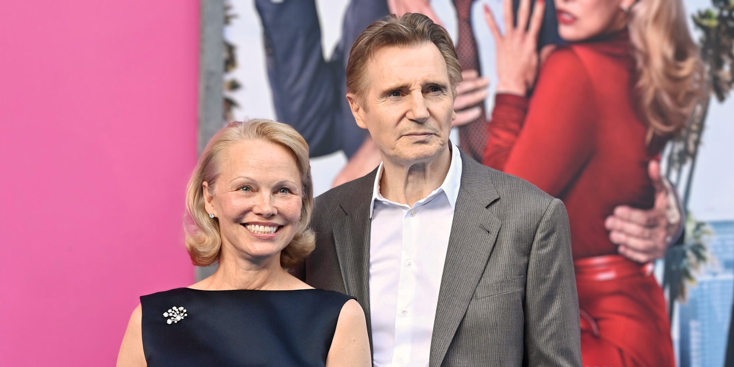 Liam Neeson and Pamela Anderson | Source: Getty Images