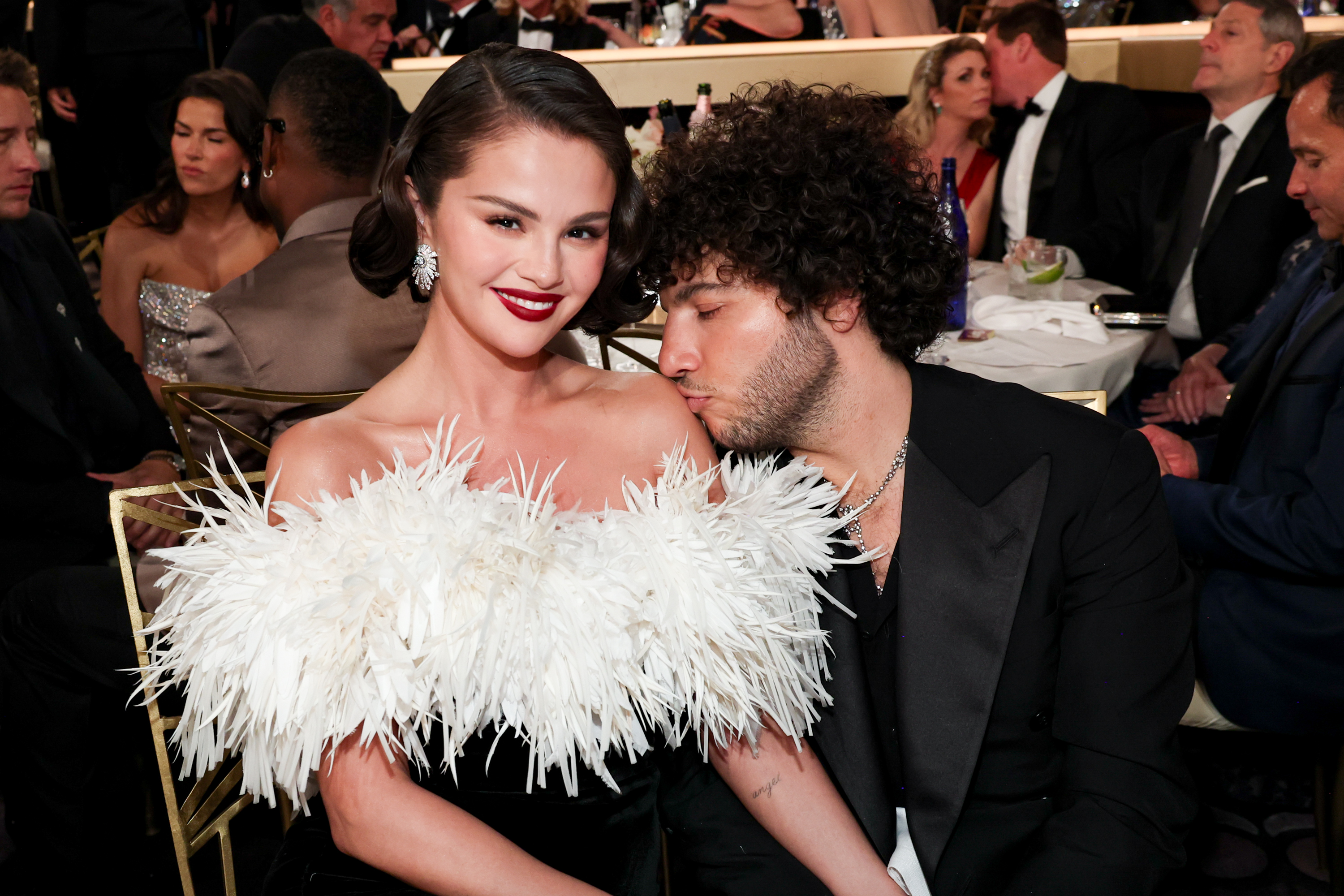 Selena Gomez and Benny Blanco at the 83rd Annual Golden Globes held at The Beverly Hilton on January 11, 2026 in Beverly Hills, California. | Source: Getty Images