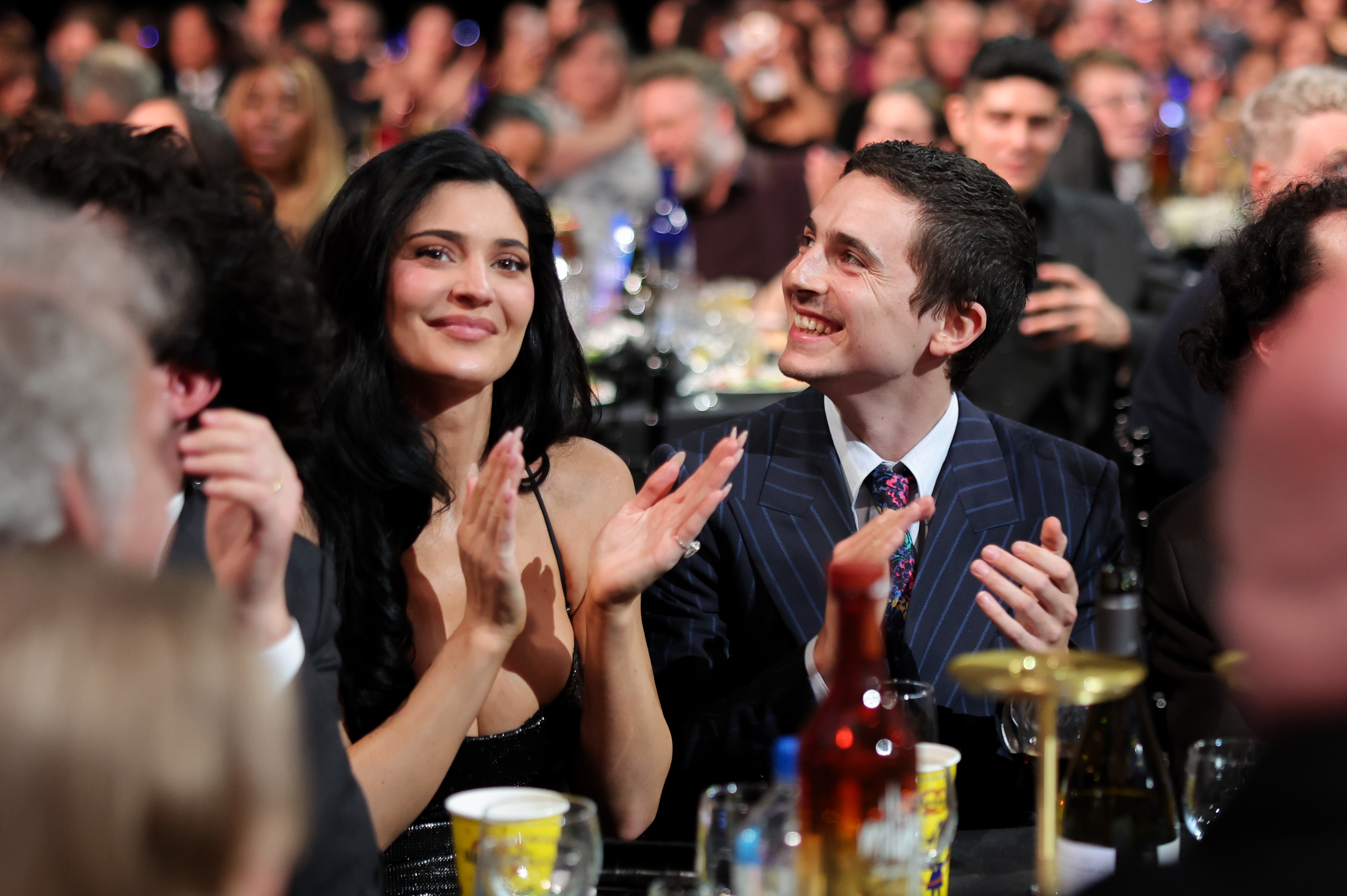 Kylie Jenner and Timothée Chalamet at the 31st Annual Critics Choice Awards held at the Barker Hangar on January 04, 2026 in Santa Monica, California. | Source: Getty Images