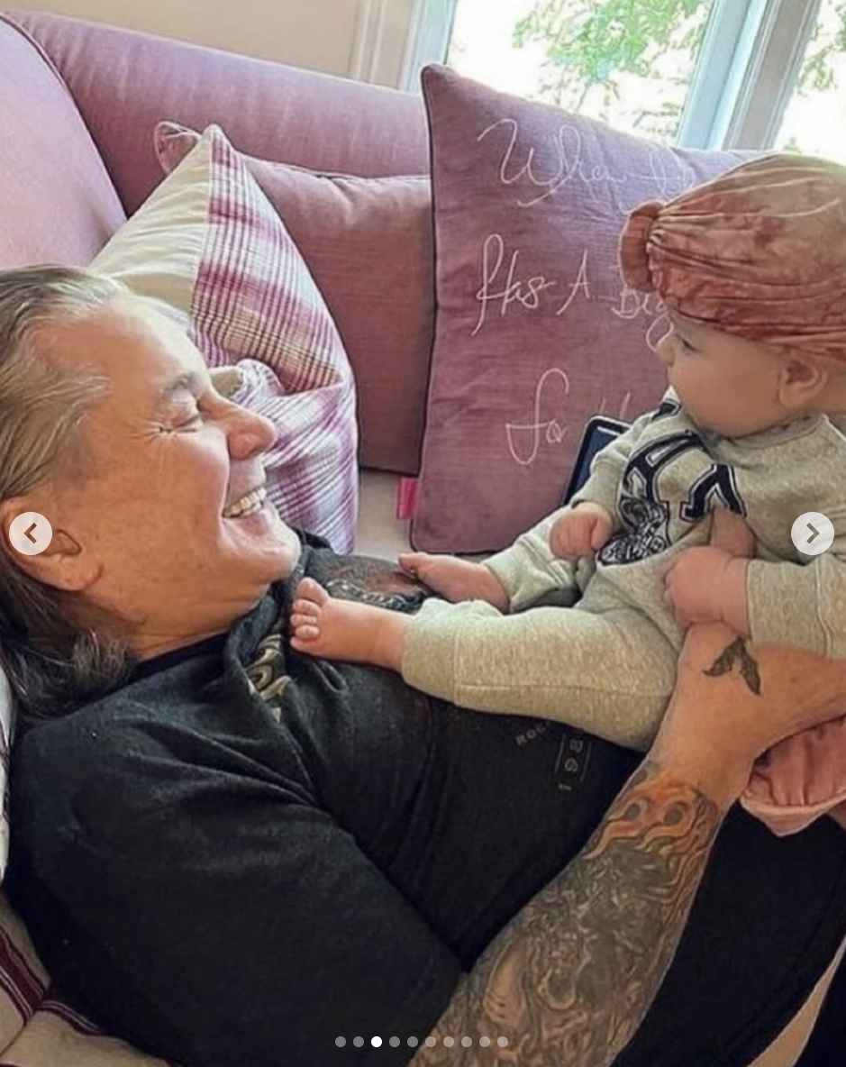 Ozzy Osbourne and his granddaughter Maple, posted on August 3, 2025. | Source: Instagram/areeosbourne
