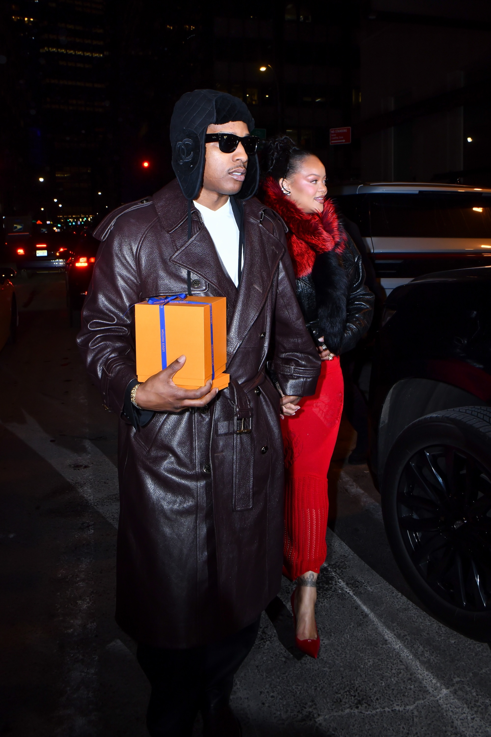 Rihanna and ASAP Rocky step out for a Valentine dinner in Manhattan on February 14, 2026 in New York City. | Source: Getty Images