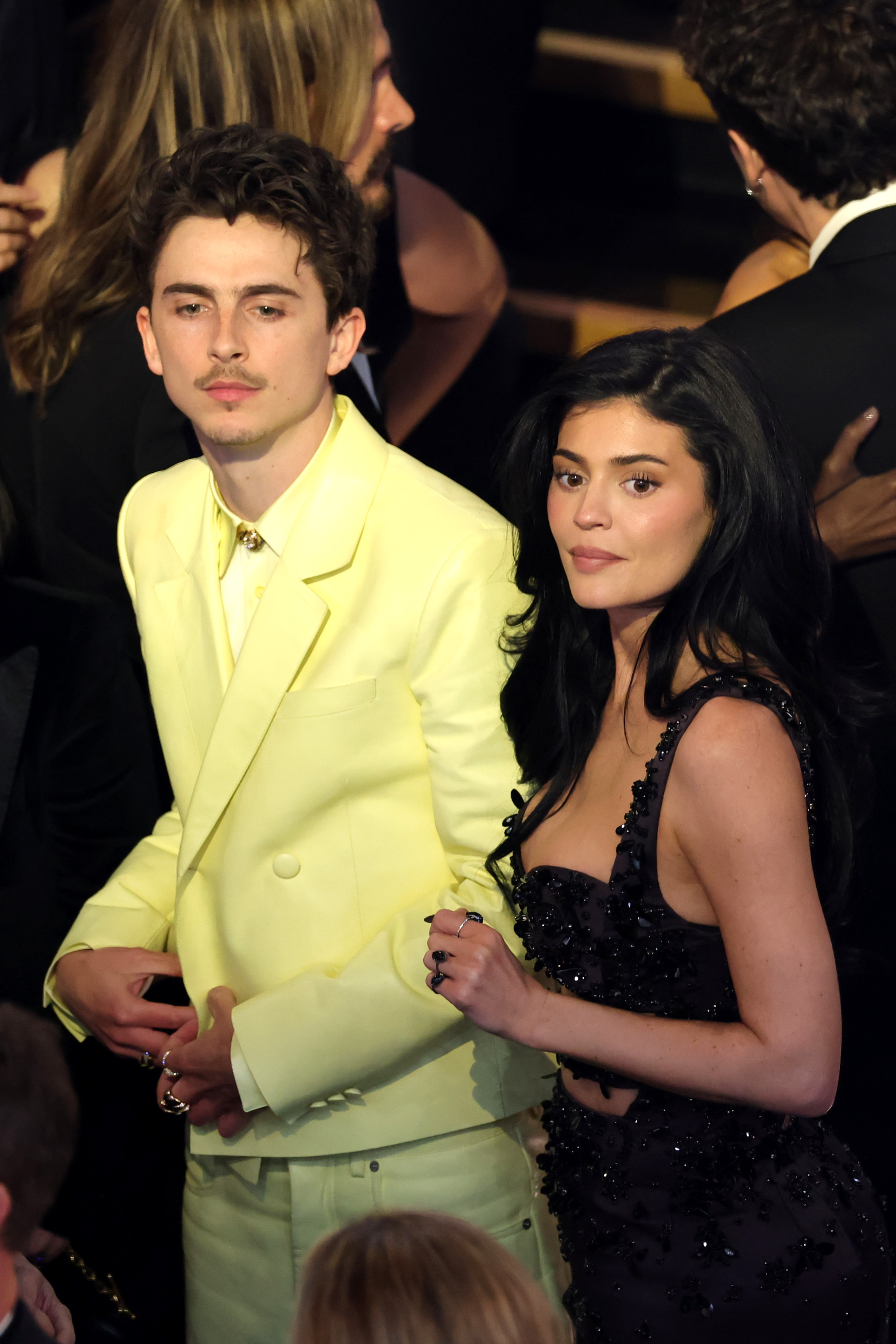 Timothée Chalamet and Kylie Jenner are seen during the 97th Annual Oscars at Dolby Theatre on March 2, 2025, in Hollywood, California. | Source: Getty Images