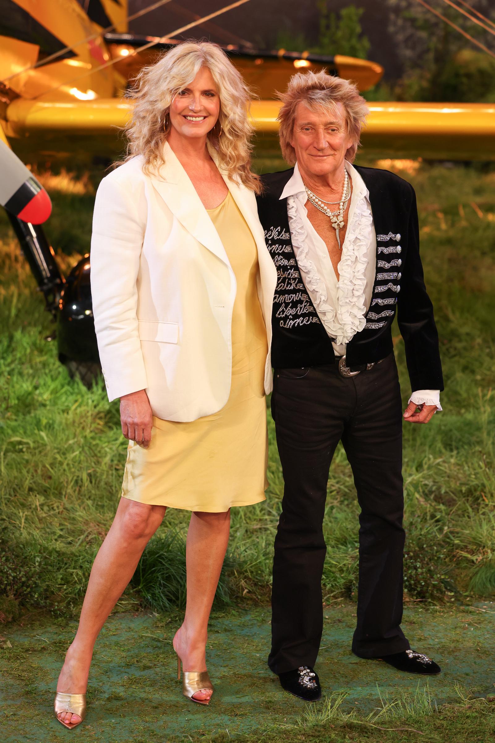 Penny Lancaster and Rod Stewart attend the "Mission: Impossible - The Final Reckoning" Global Premiere in Leicester Square on May 15, 2025, in London, England. | Source: Getty Images