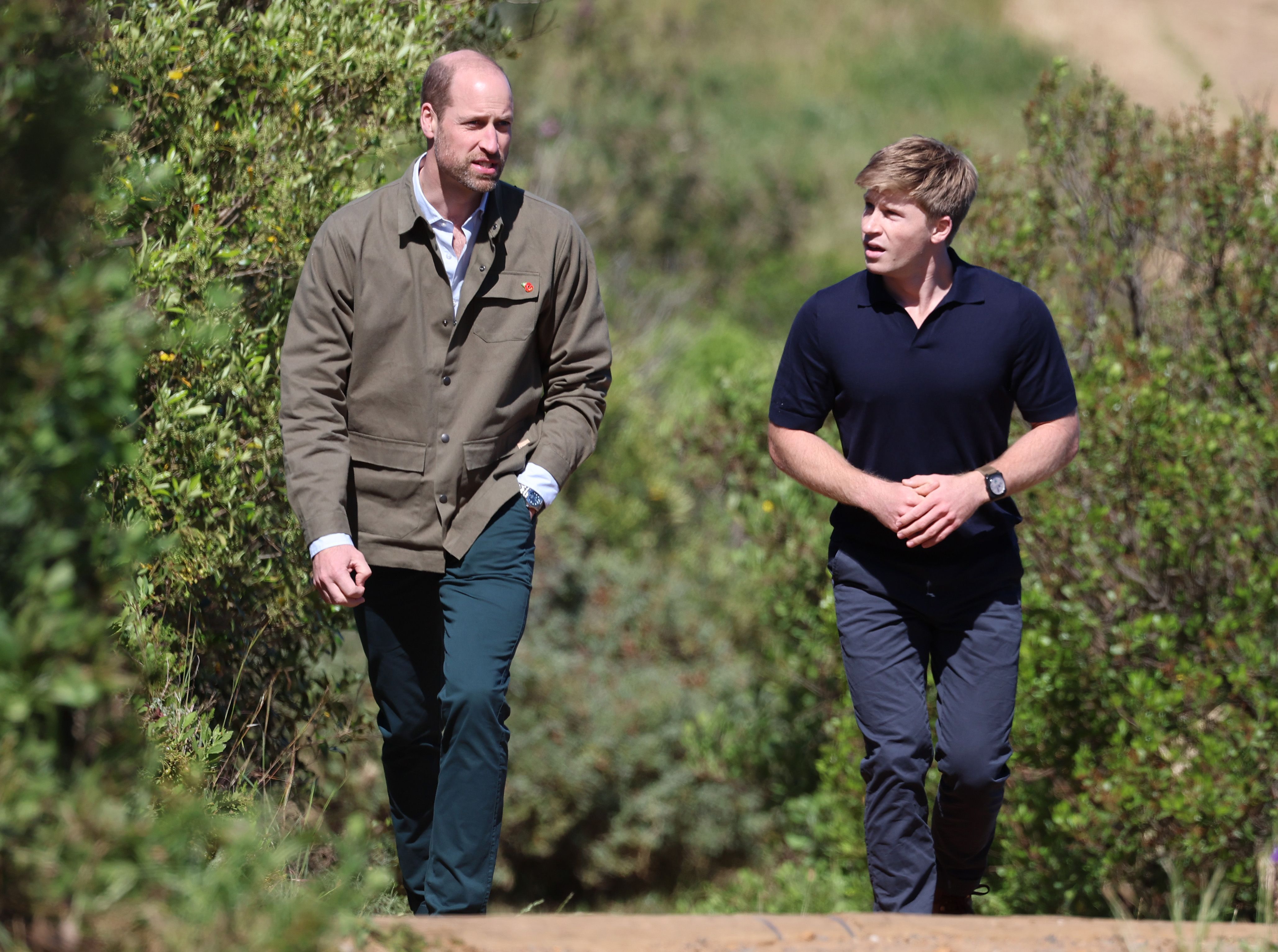 Prince William, Prince of Wales talks to Robert Irwin during his visit at Signal Hill on November 05, 2024 in Cape Town, South Africa | Source: Getty Images