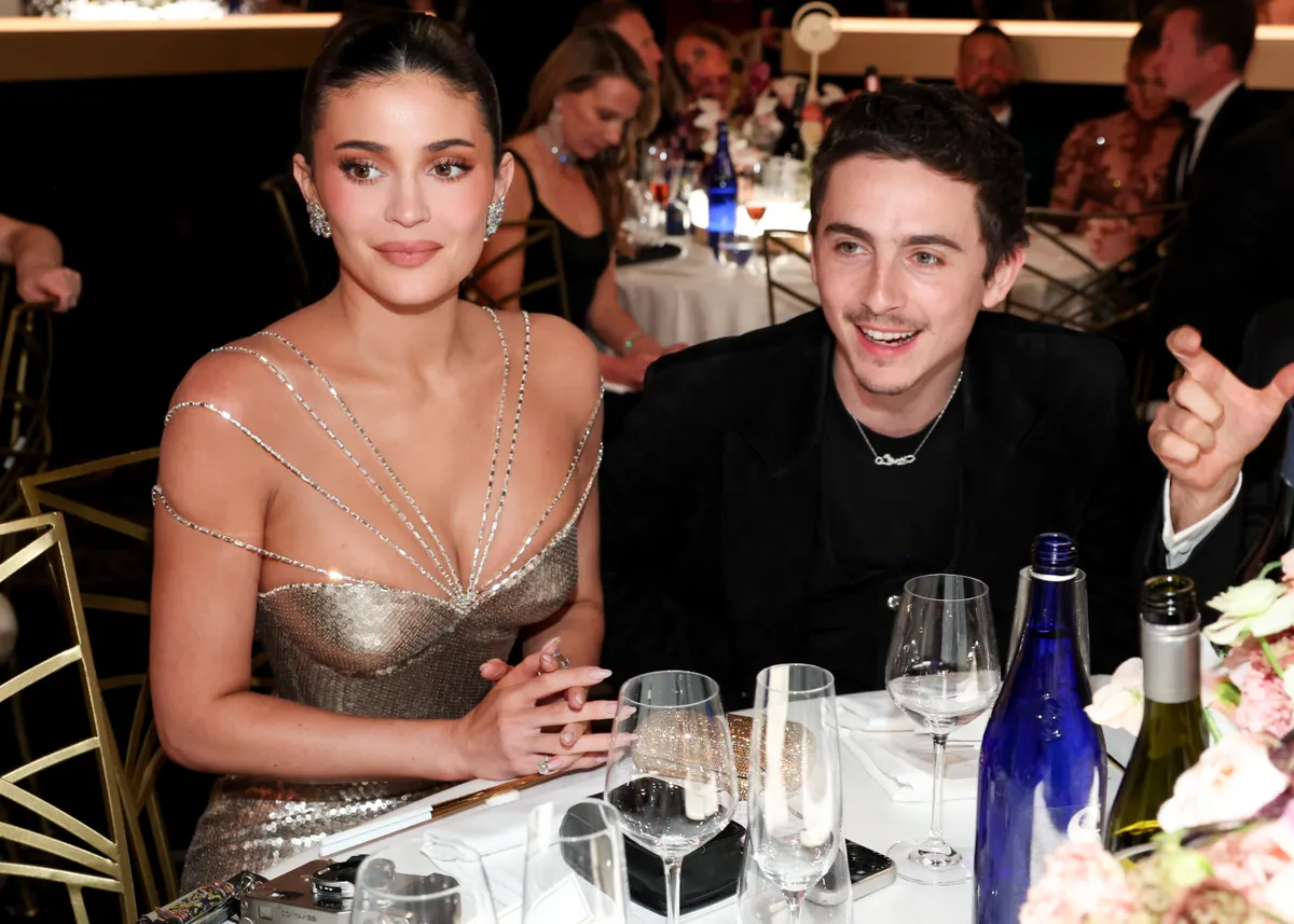 Kylie Jenner and Timothée Chalamet at the 83rd Annual Golden Globes held at The Beverly Hilton on January 11, 2026 in Beverly Hills, California. | Source: Getty Images