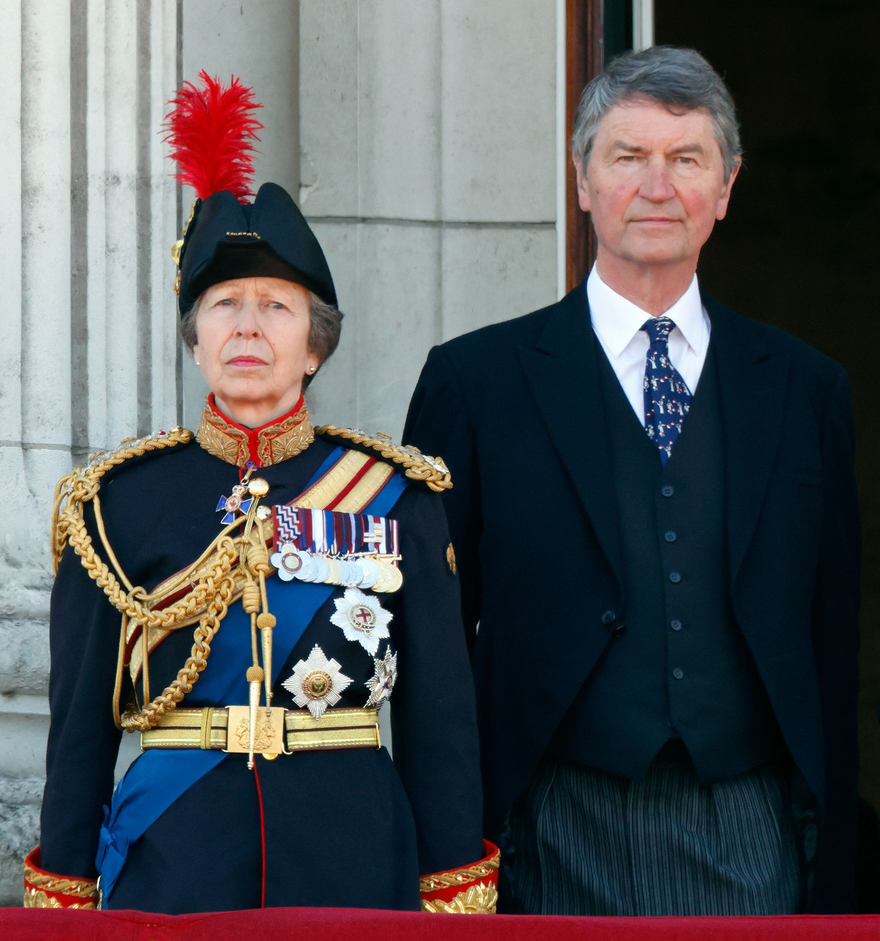 Princess Anne at the Trooping of Colour ceremony on June 15, 2024 in Buckingham Palace | Source: Getty Images