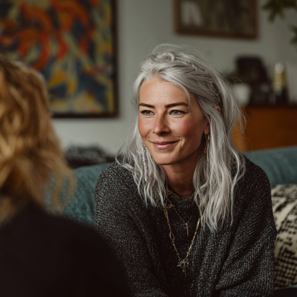 A woman talking with her daughter | Source: Midjourney