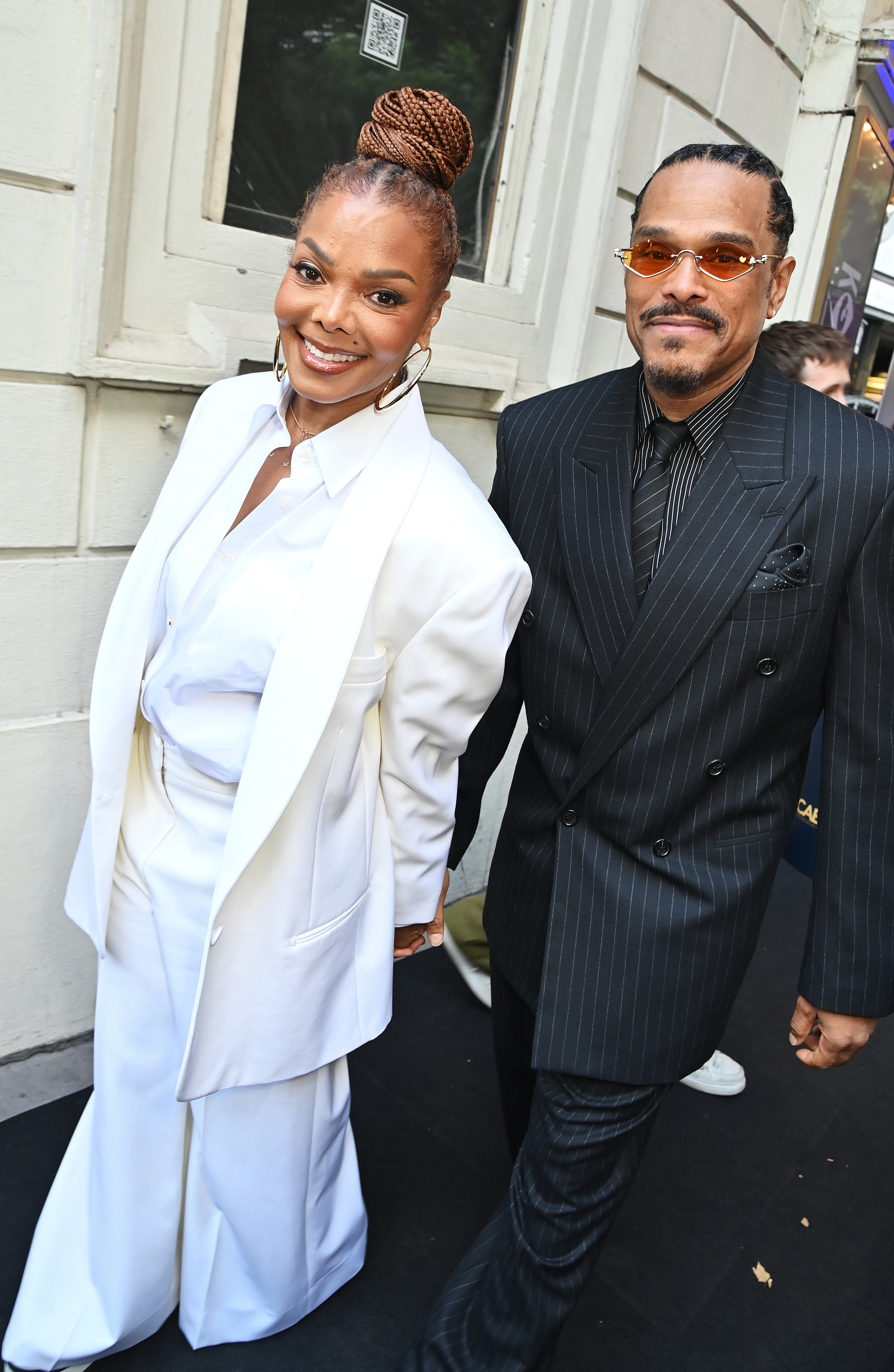 Janet Jackson and Maxwell attend the 1500th performance of "Cabaret At The Kit Kat Club" on July 7, 2025, in London, England. | Source: Getty Images