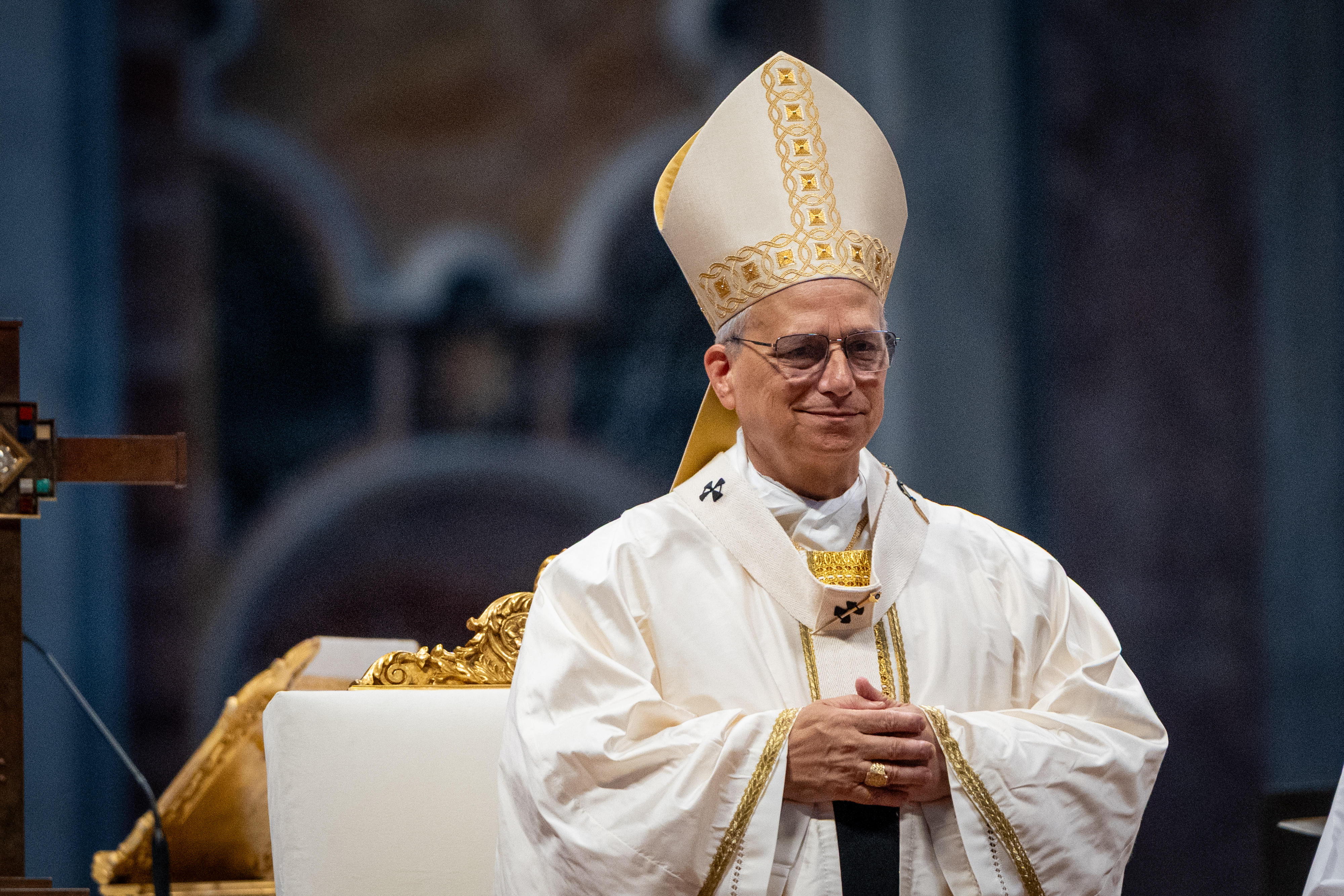 Pope Leo XIV seen during the Holy Mass for the Jubilee of Sports at St. Peter's Basilica on June 15, 2025. | Source: Getty Images