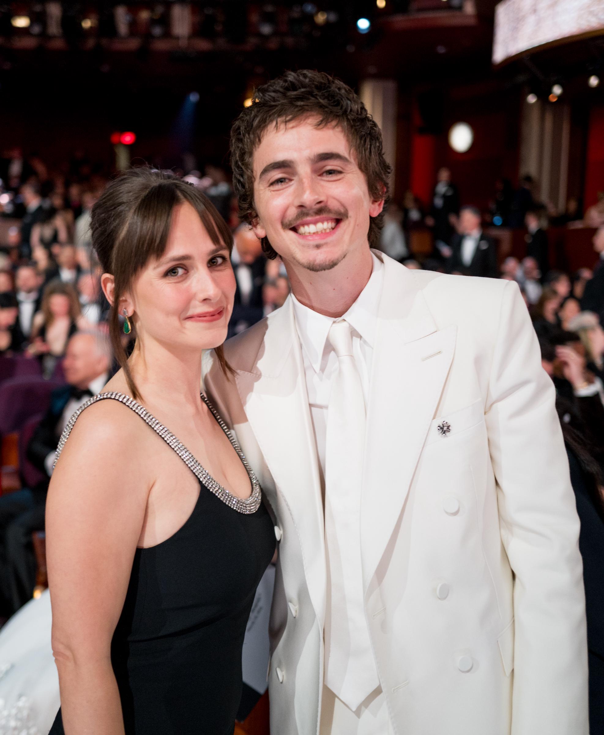 Pauline Chalamet and Timothée Chalamet attend the 98th Annual Oscars at Dolby Theatre on March 15, 2026 in Hollywood, California. | Source: Getty Images
