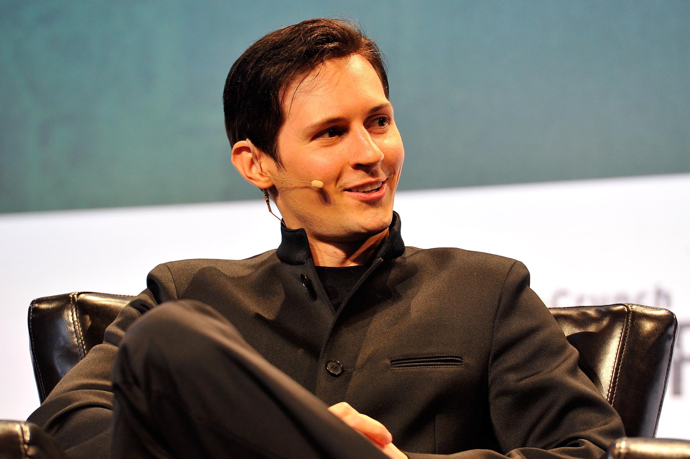Pavel Durov, CEO and co-founder of Telegram speaks onstage during day one of TechCrunch Disrupt SF 2015 at Pier 70 on September 21, 2015 in San Francisco, California | Source: Getty Images