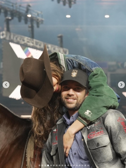 Bella Hadid and Adan Banuelos from a post dated October 29, 2025. | Source: Instagram/ab_performancehorses