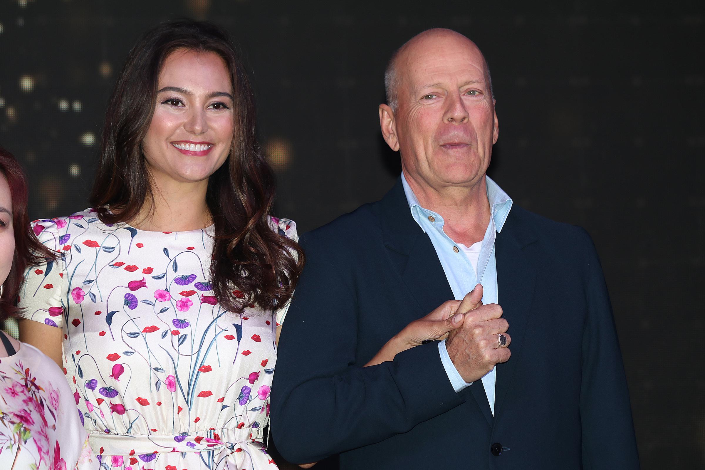 Bruce Willis and his wife Emma Heming attend CocoBaba and Ushopal activity on November 4, 2019 in Shanghai, China. | Source: Getty Images
